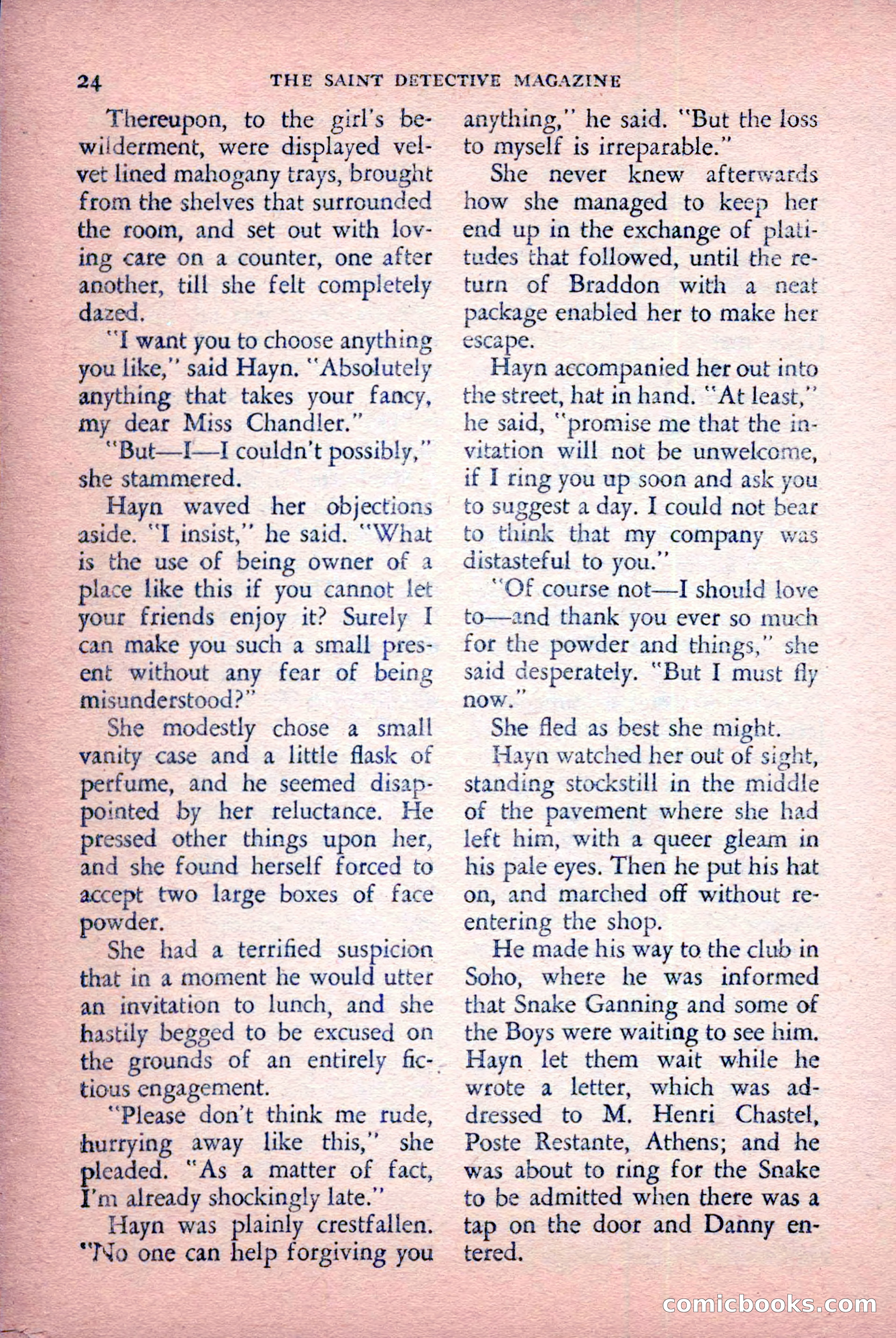 The Saint Detective Magazine, July 1956 — page 26 of 148