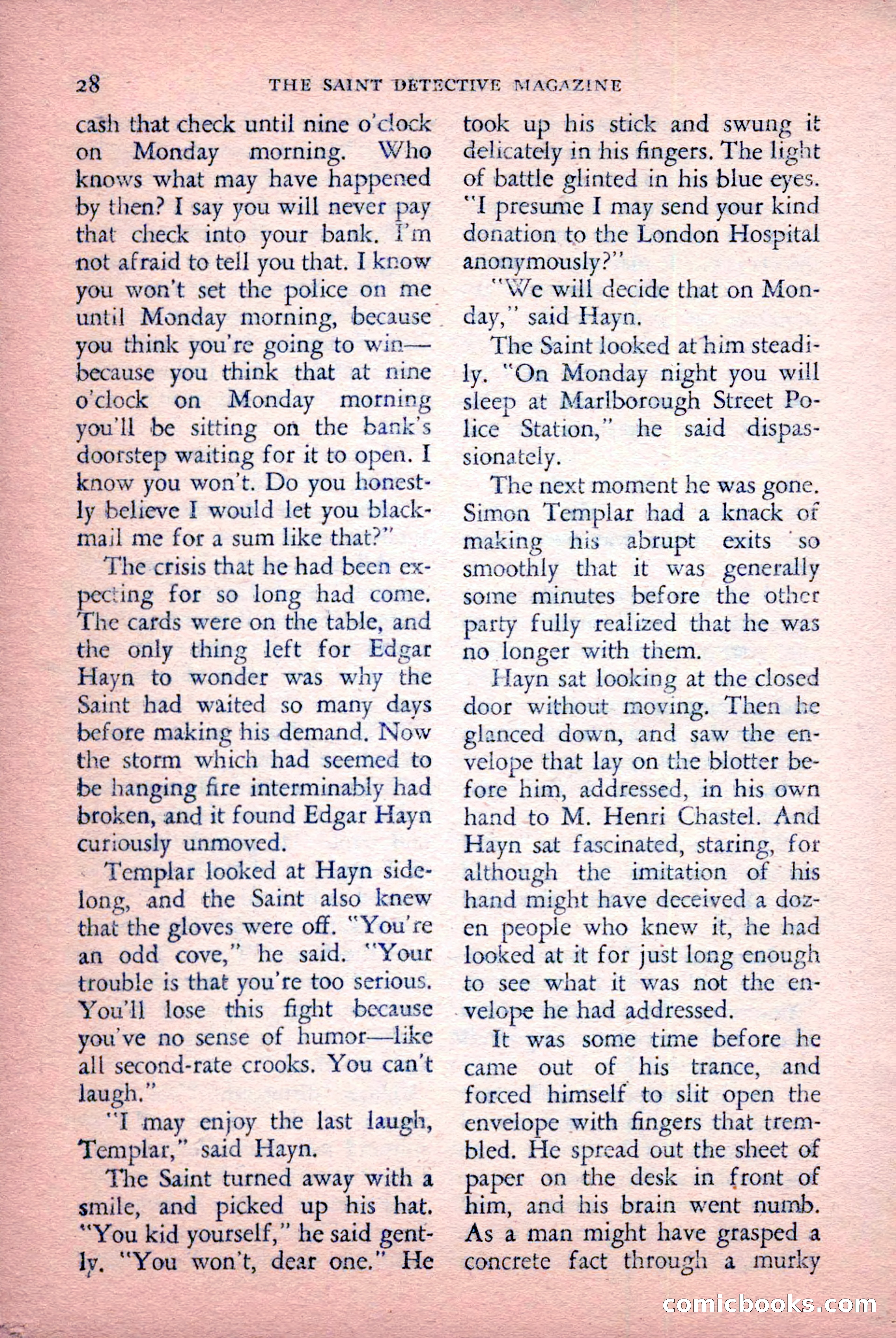 The Saint Detective Magazine, July 1956 — page 30 of 148
