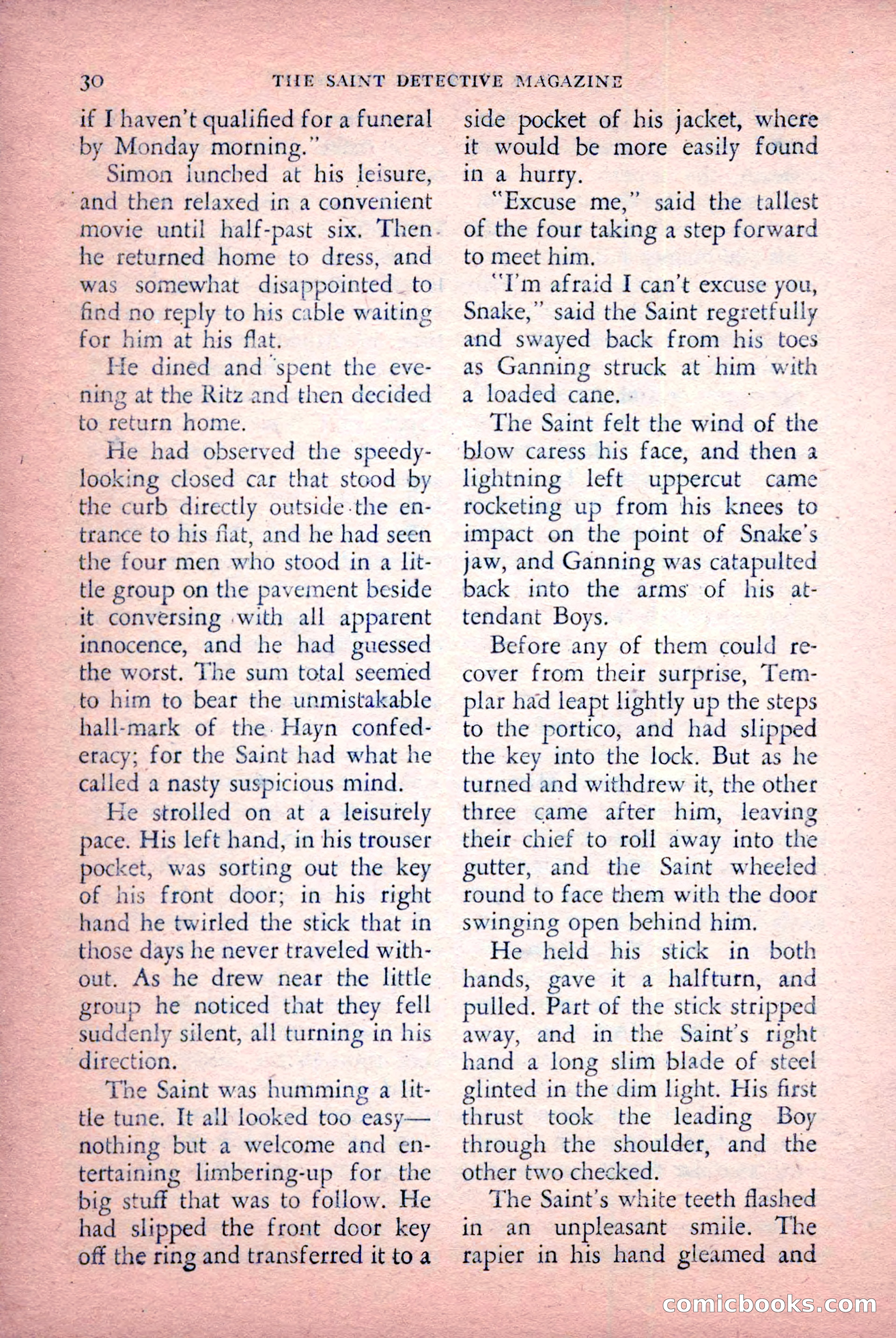 The Saint Detective Magazine, July 1956 — page 32 of 148