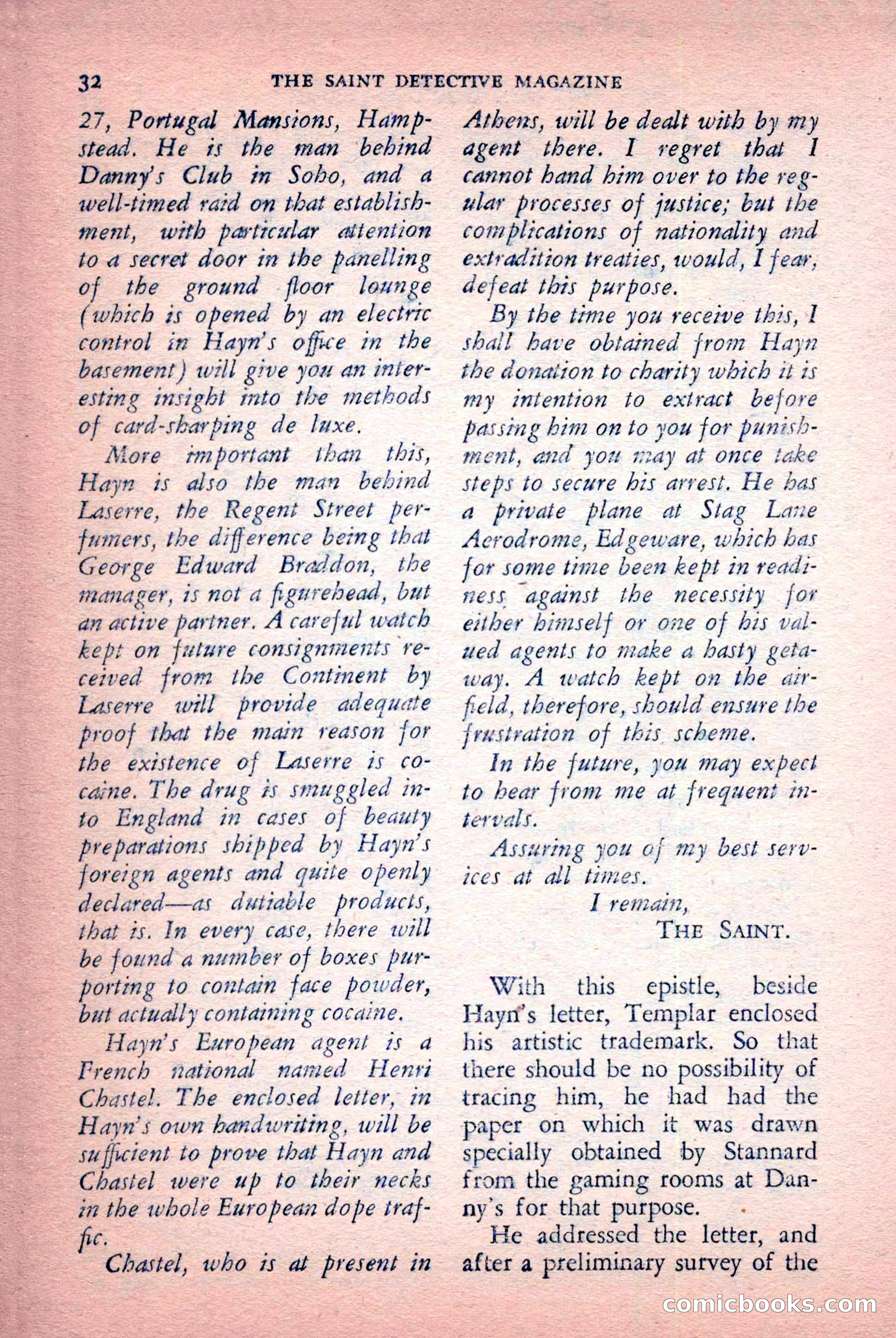 The Saint Detective Magazine, July 1956 — page 34 of 148