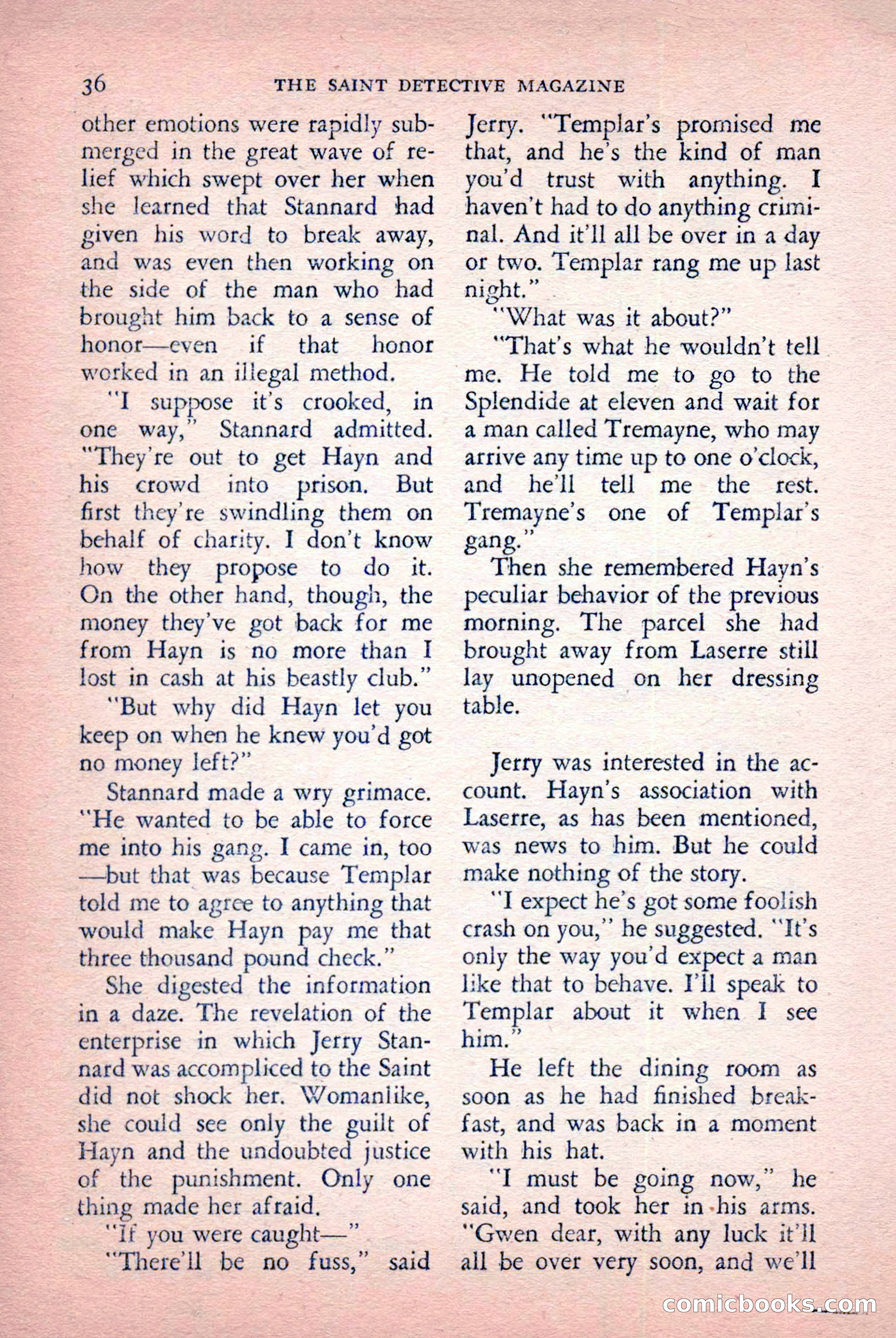 The Saint Detective Magazine, July 1956 — page 38 of 148
