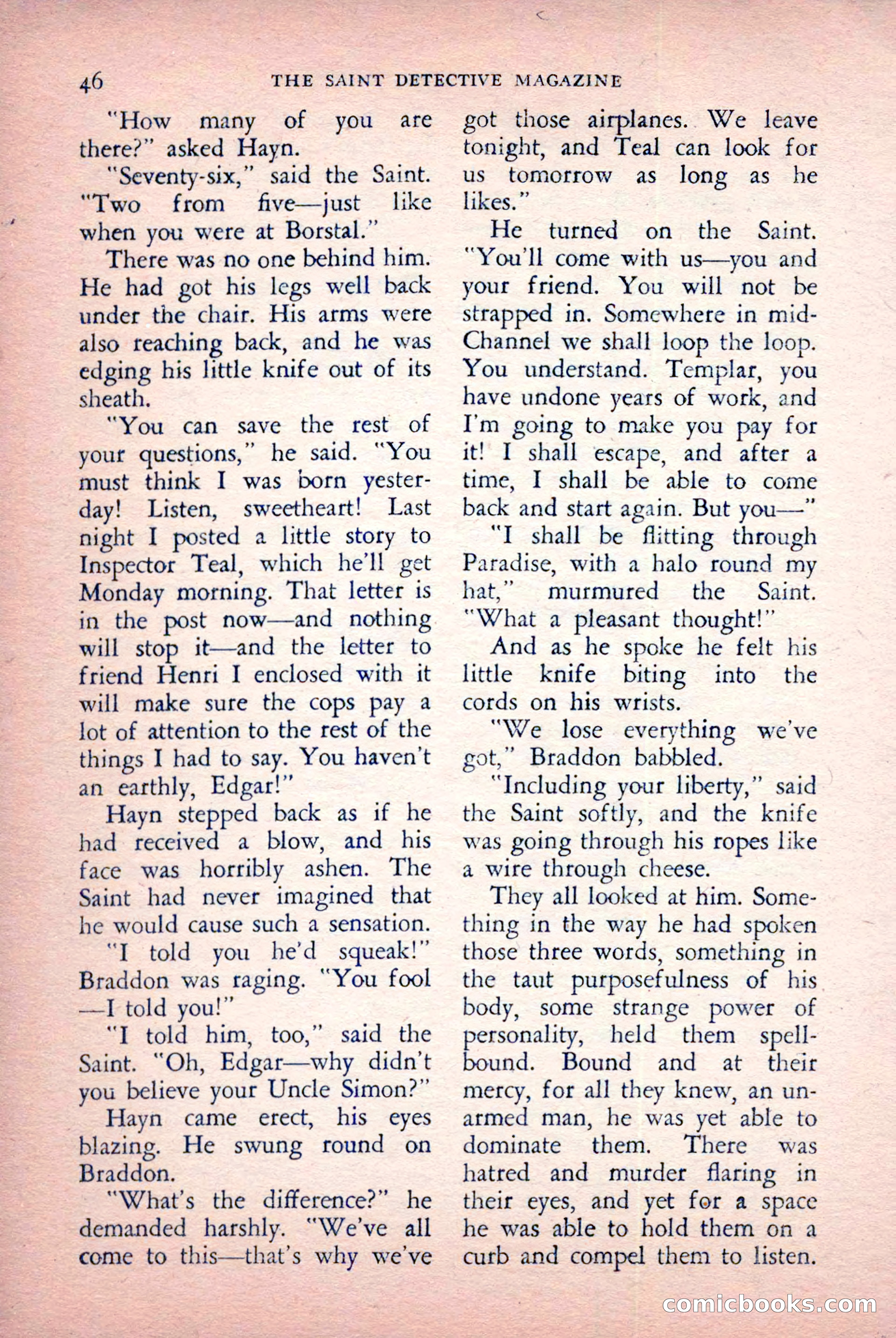 The Saint Detective Magazine, July 1956 — page 48 of 148