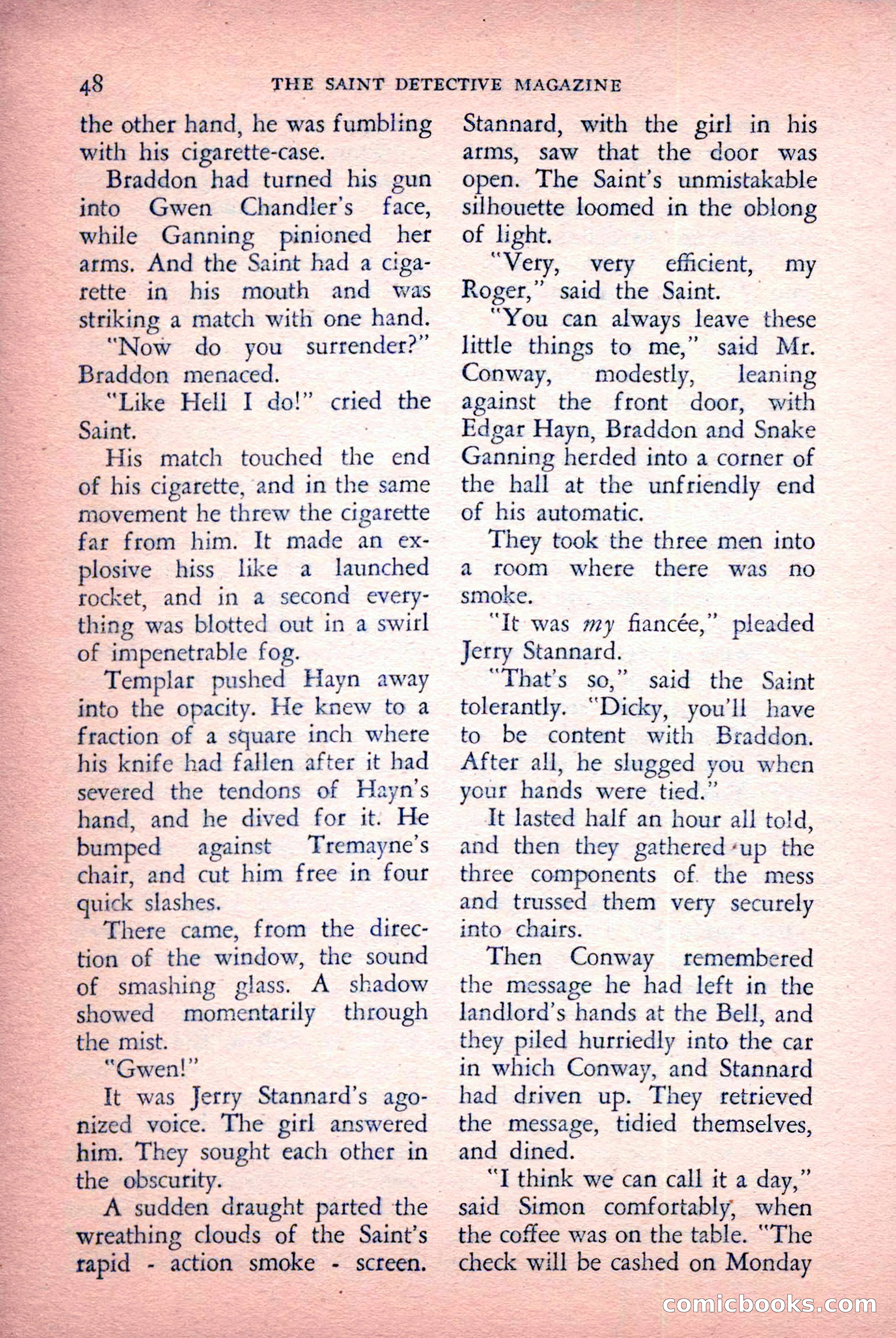 The Saint Detective Magazine, July 1956 — page 50 of 148