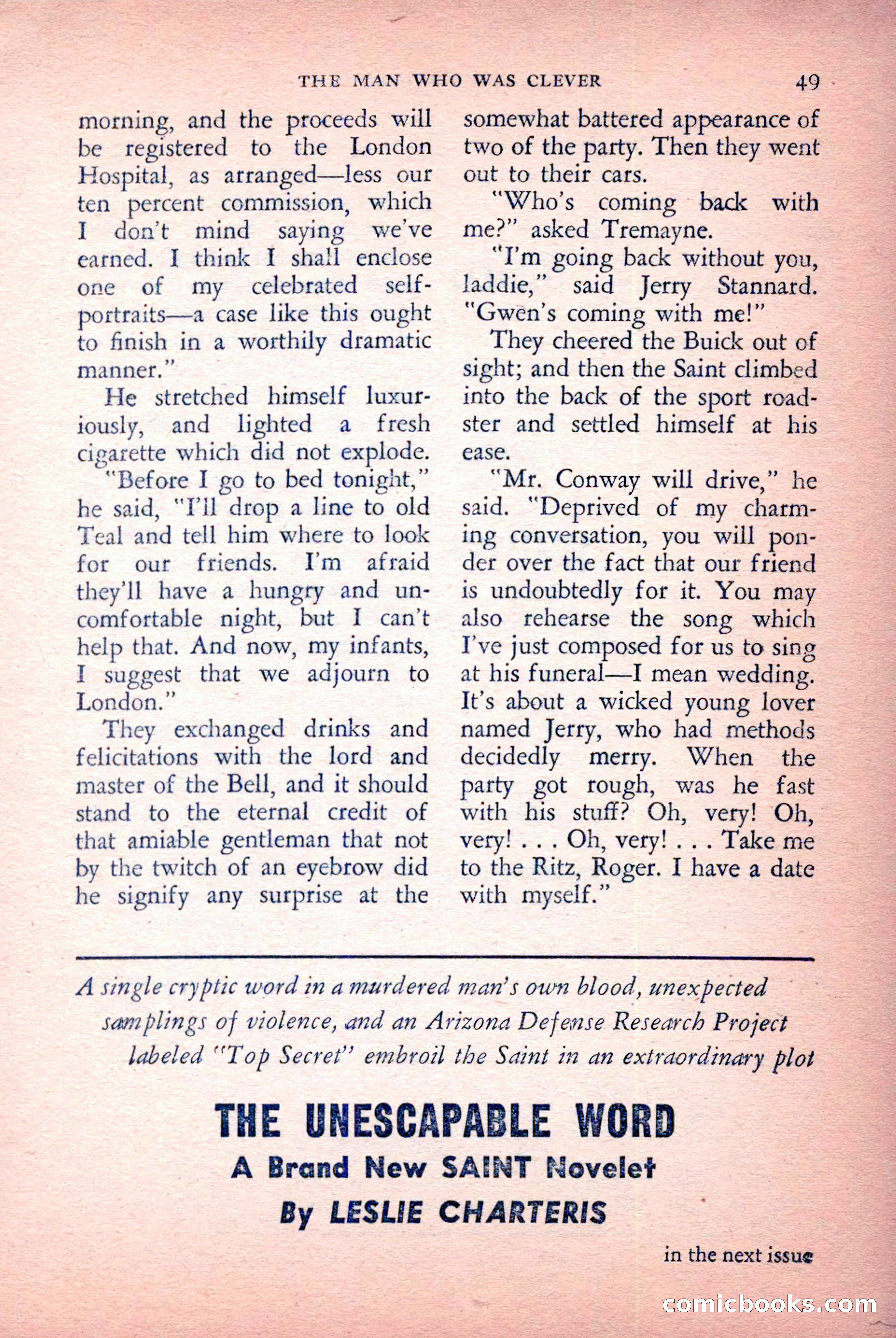 The Saint Detective Magazine, July 1956 — page 51 of 148