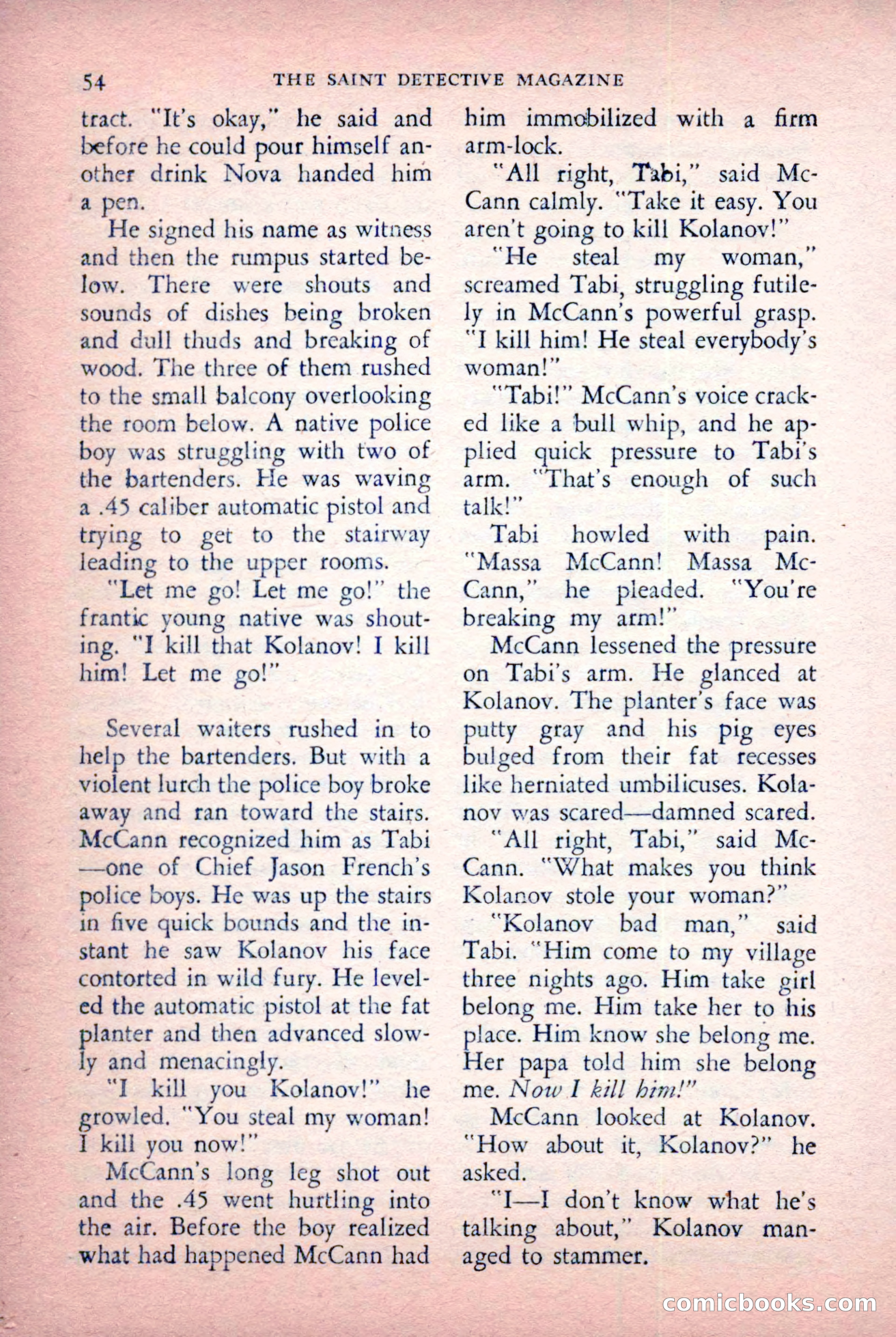The Saint Detective Magazine, July 1956 — page 56 of 148