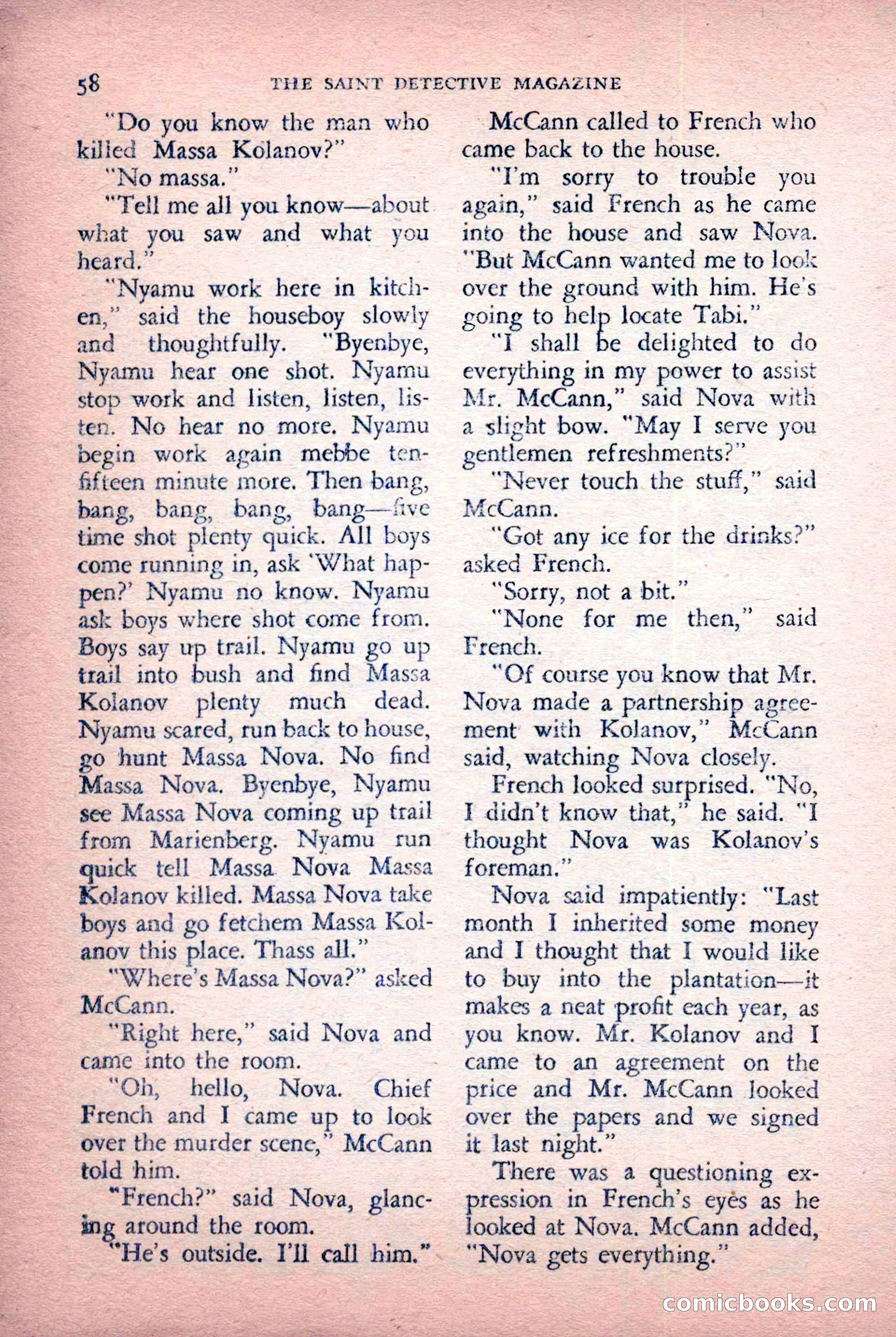 The Saint Detective Magazine, July 1956 — page 60 of 148