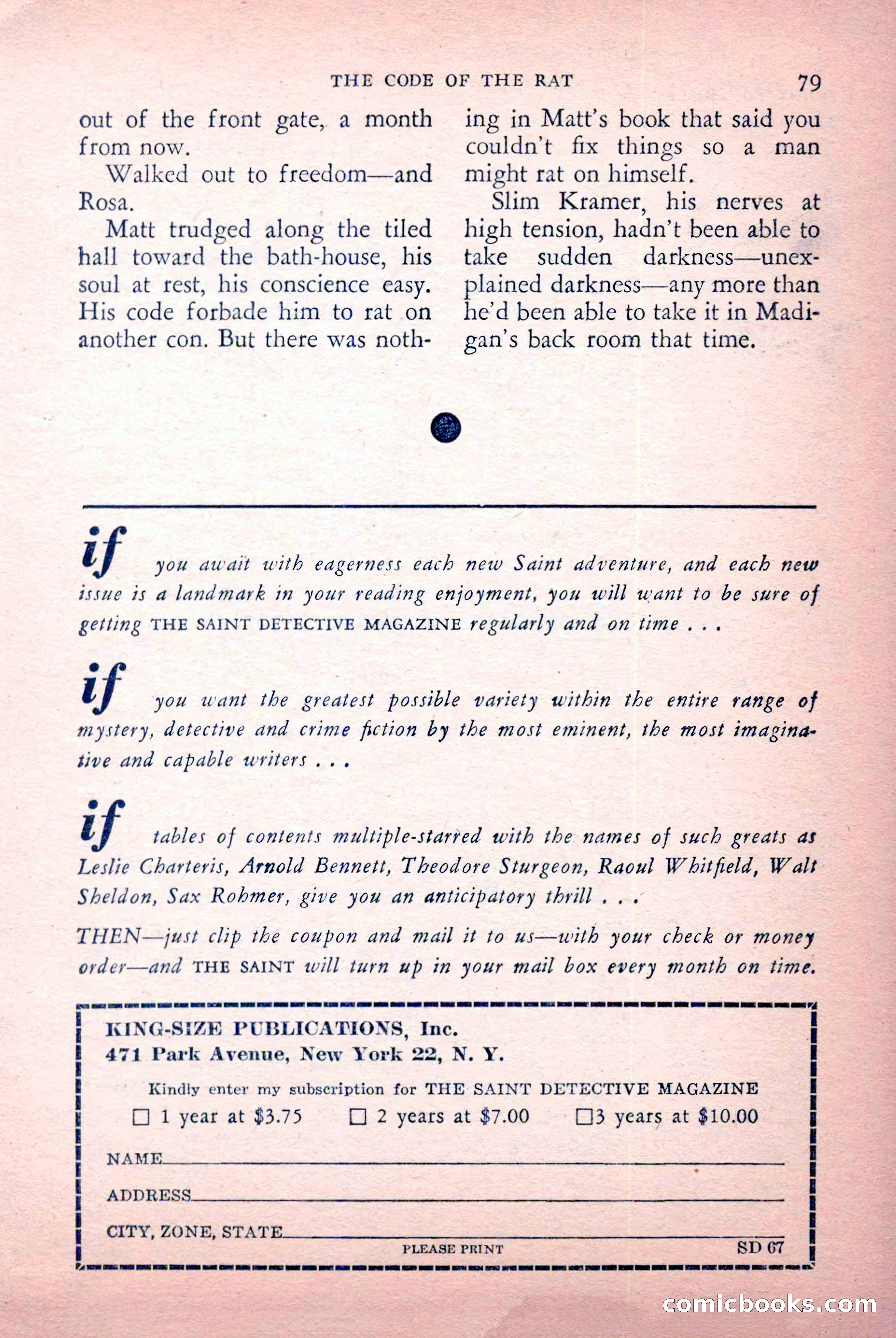 The Saint Detective Magazine, July 1956 — page 81 of 148