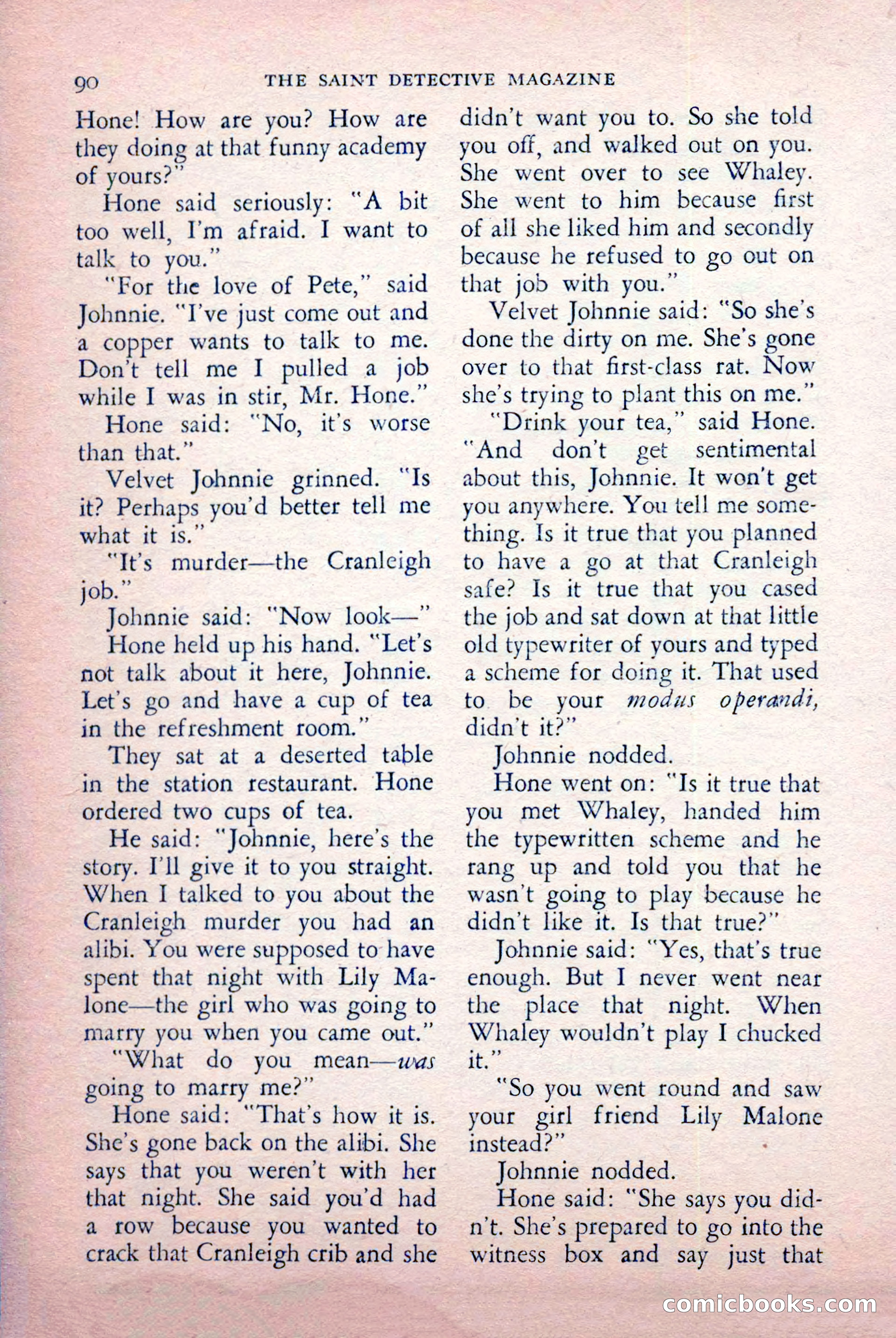 The Saint Detective Magazine, July 1956 — page 92 of 148