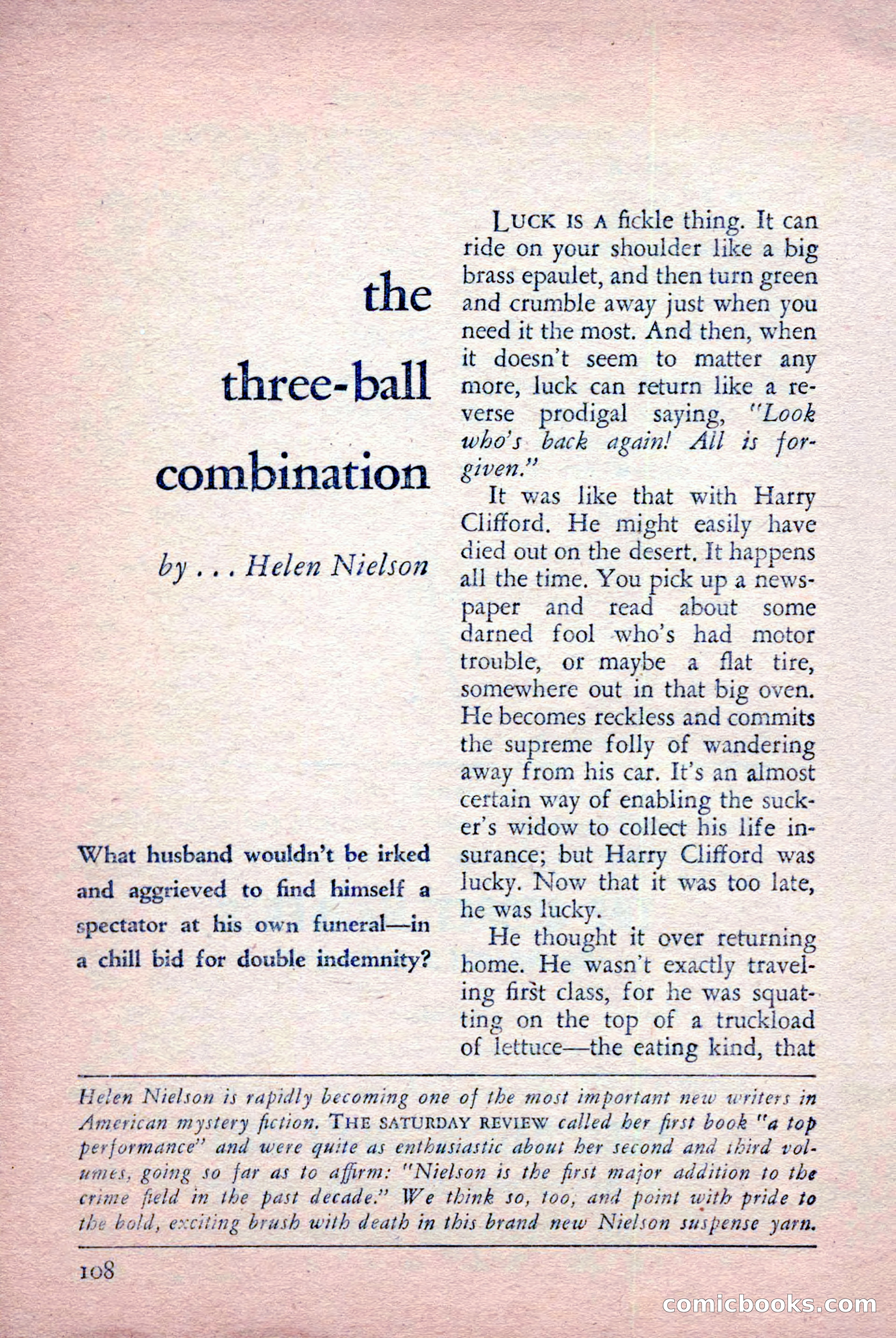 The Saint Detective Magazine, July 1956 — page 110 of 148