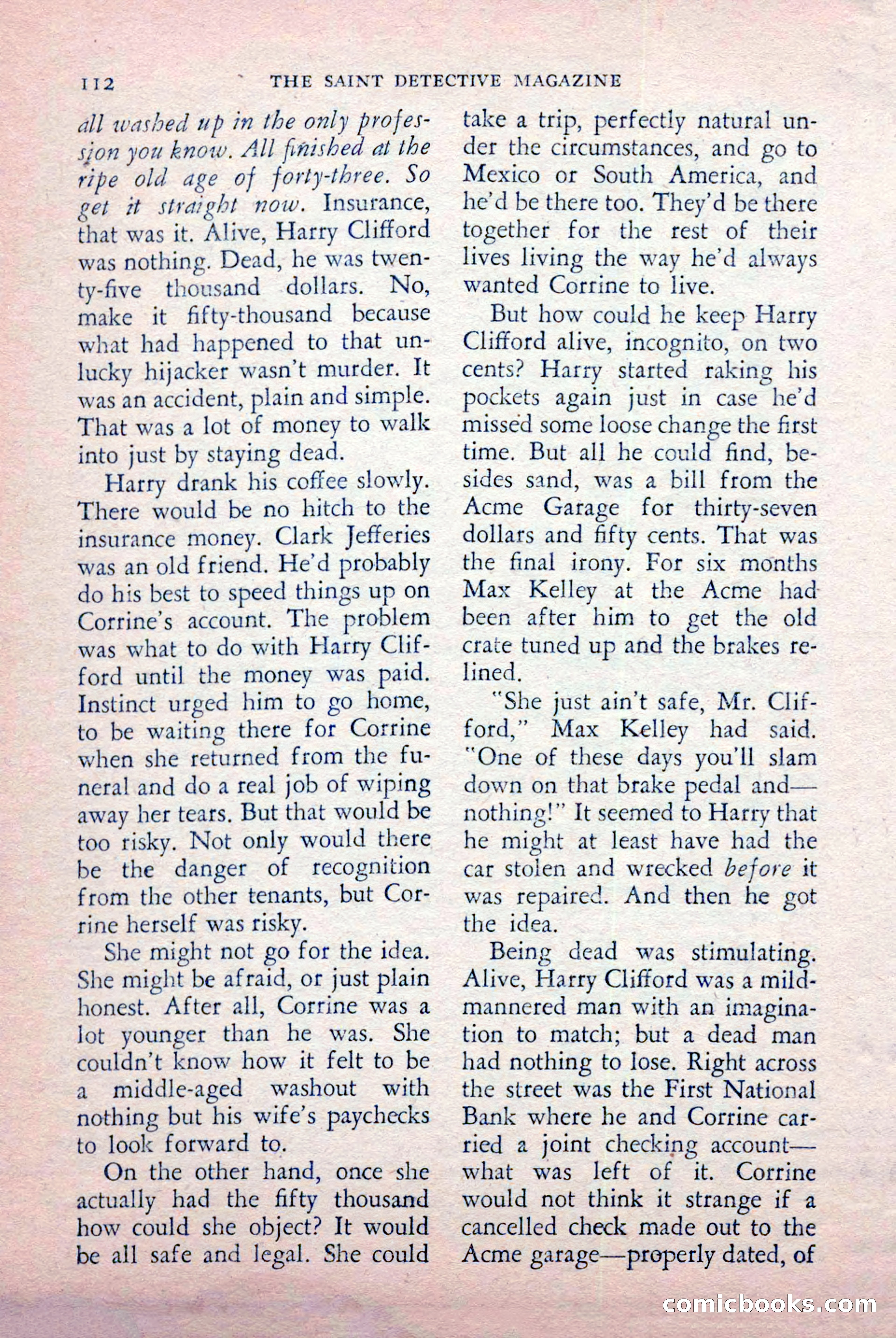 The Saint Detective Magazine, July 1956 — page 114 of 148