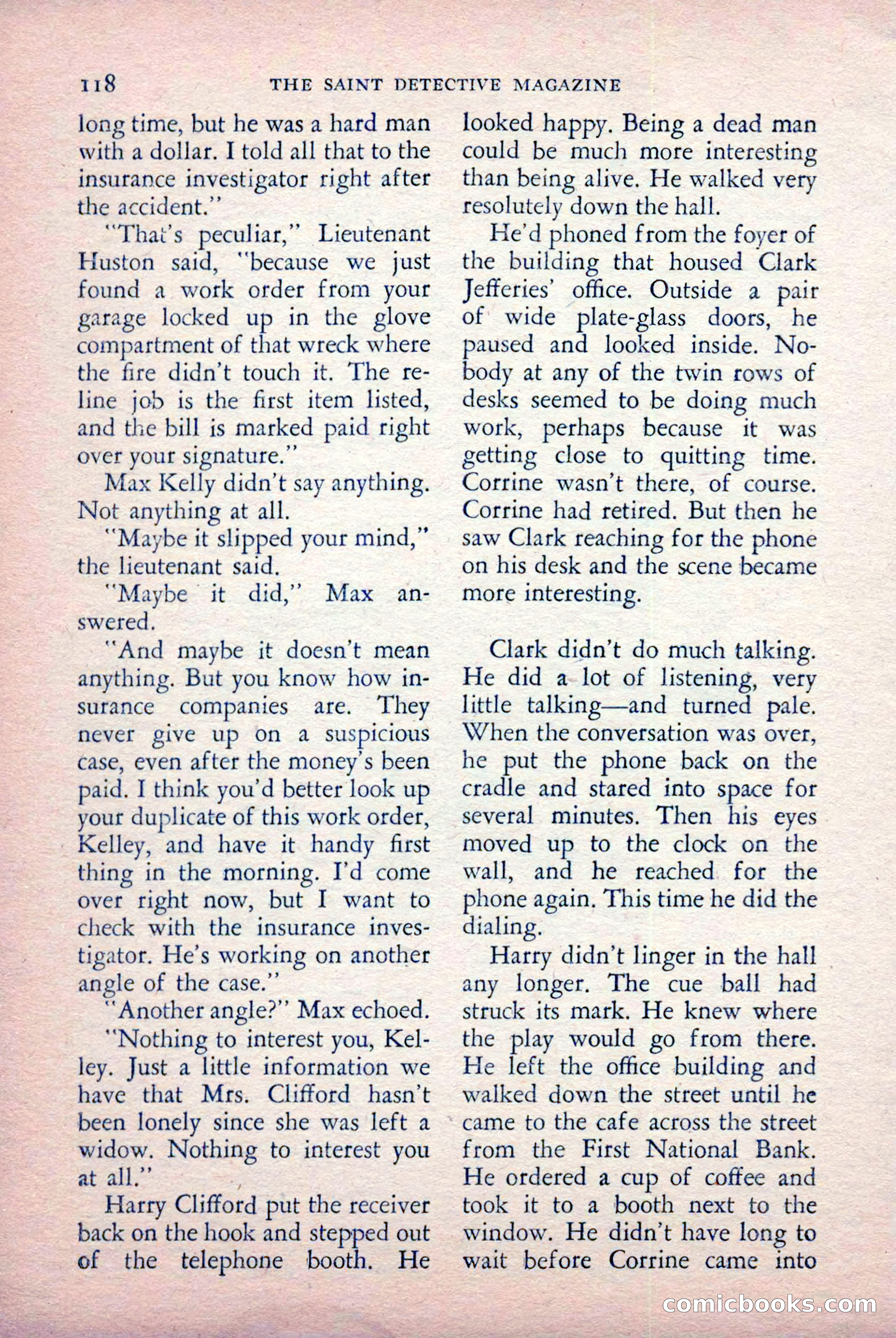 The Saint Detective Magazine, July 1956 — page 120 of 148