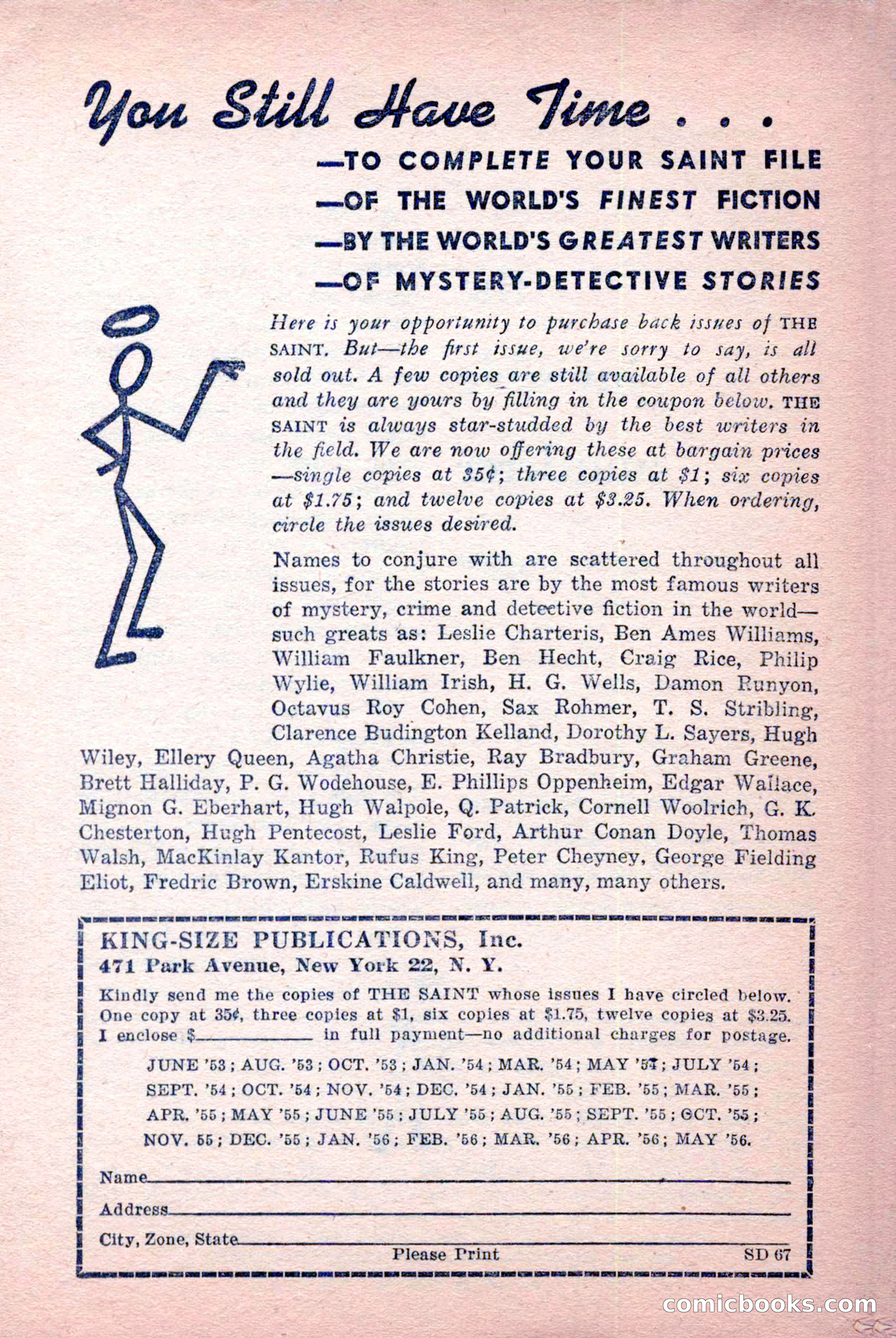 The Saint Detective Magazine, July 1956 — page 123 of 148
