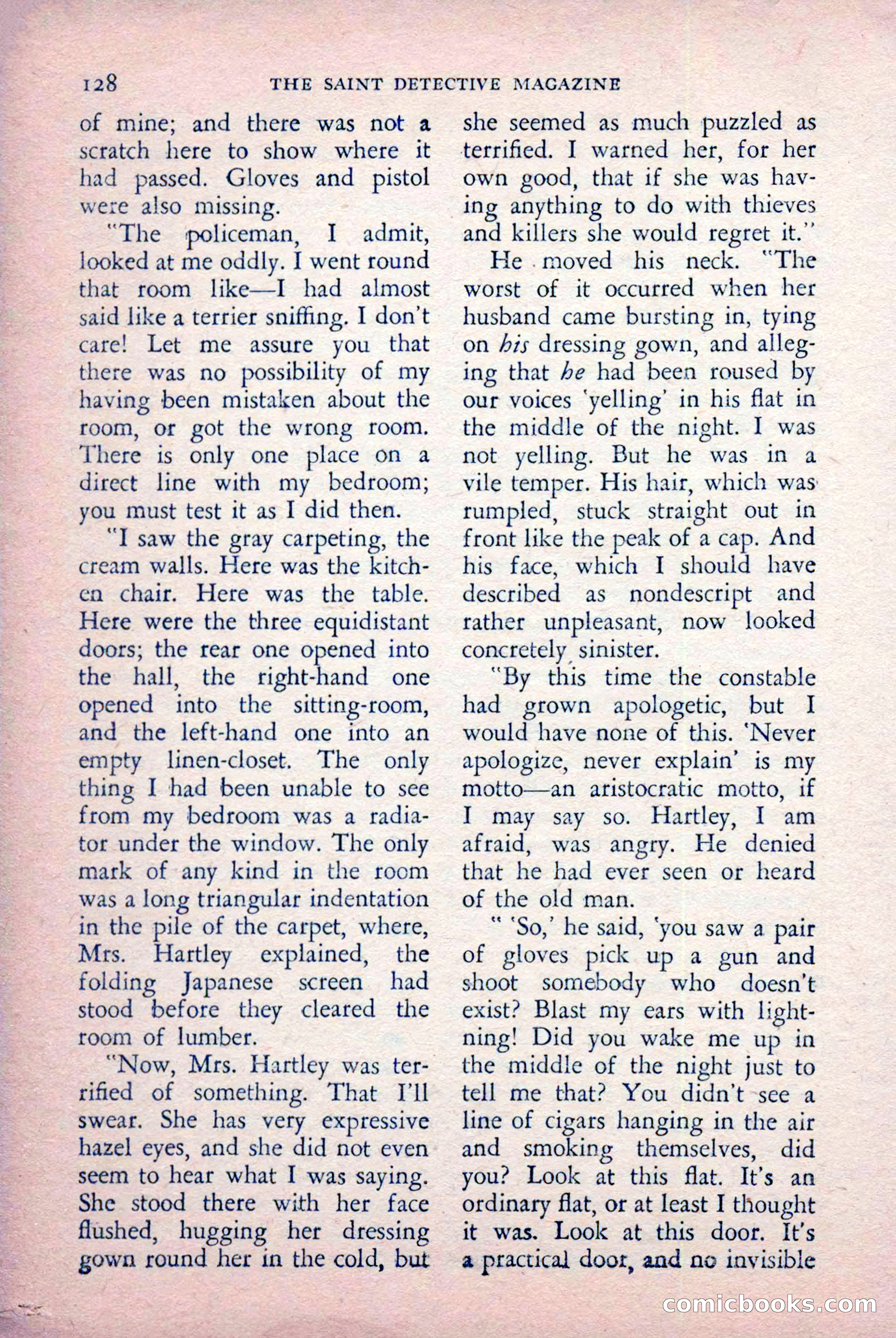 The Saint Detective Magazine, July 1956 — page 130 of 148