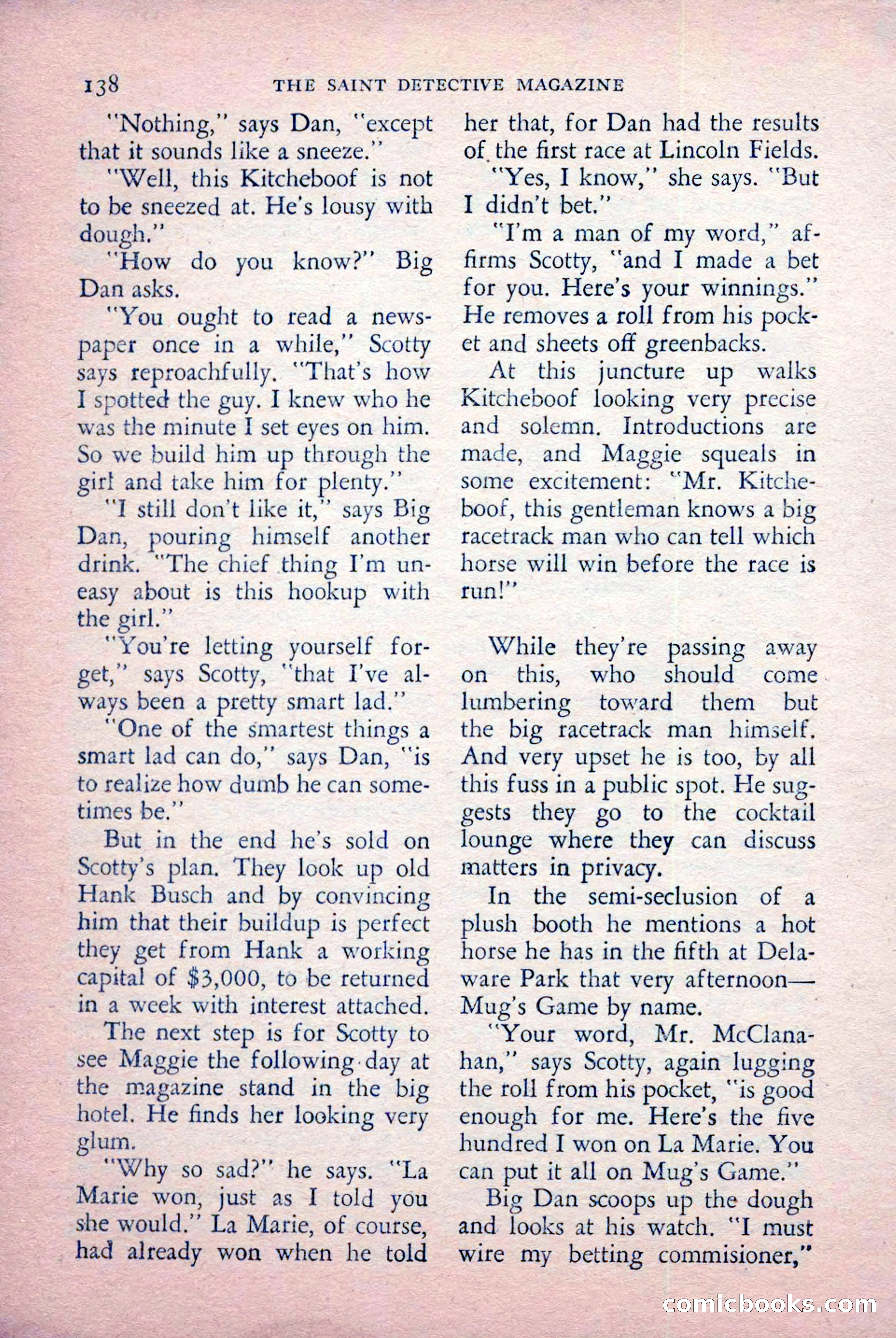 The Saint Detective Magazine, July 1956 — page 140 of 148