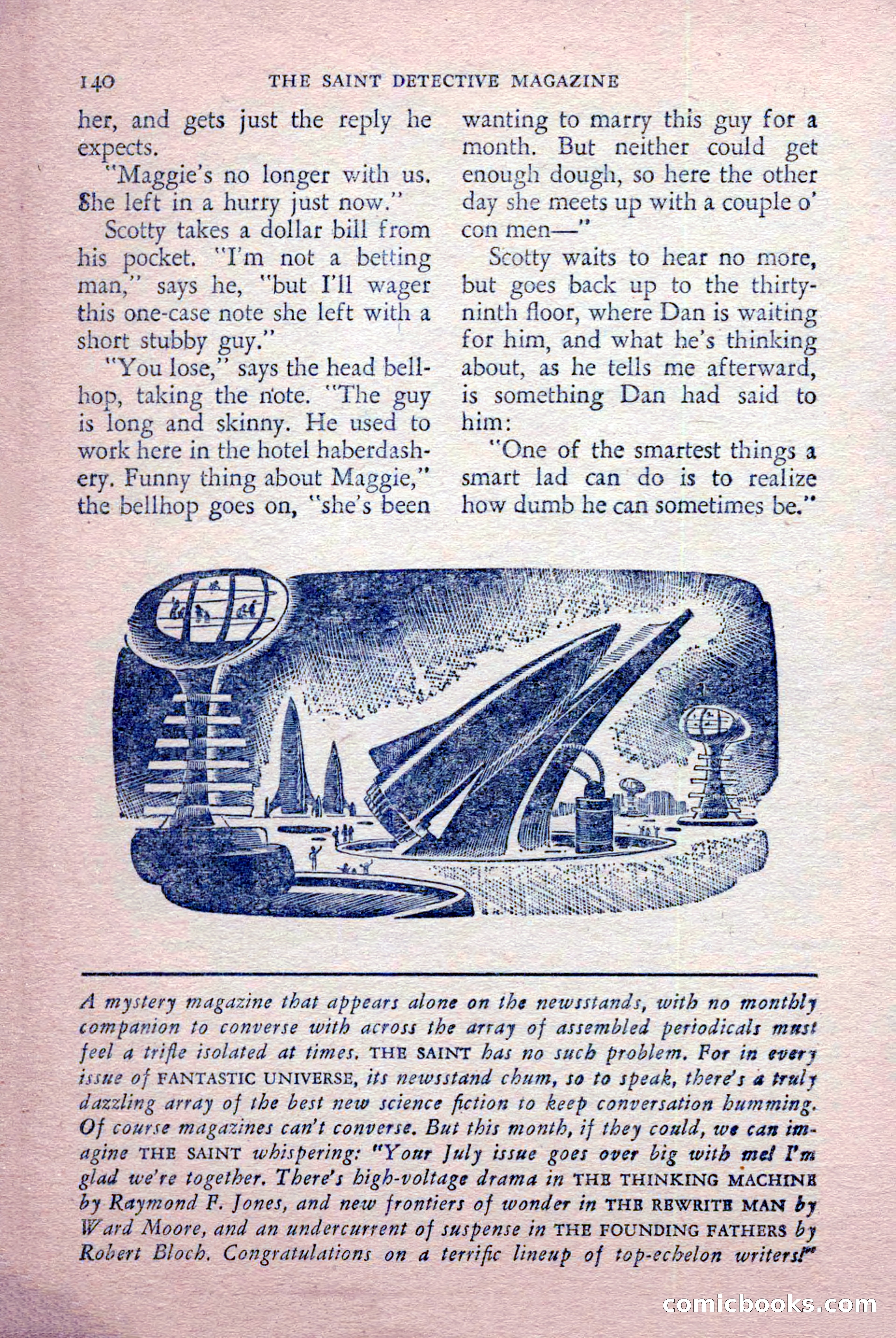 The Saint Detective Magazine, July 1956 — page 142 of 148