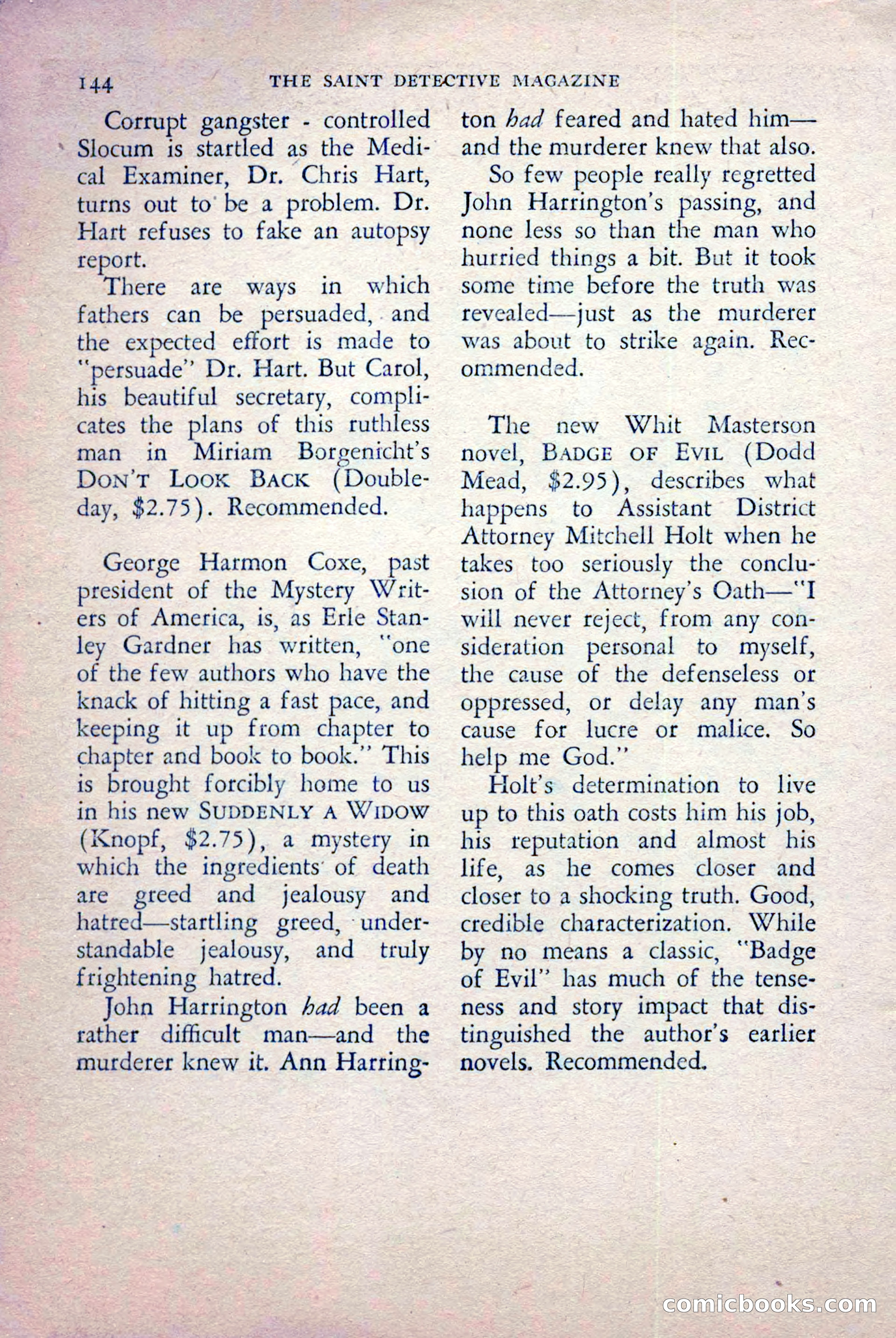 The Saint Detective Magazine, July 1956 — page 146 of 148