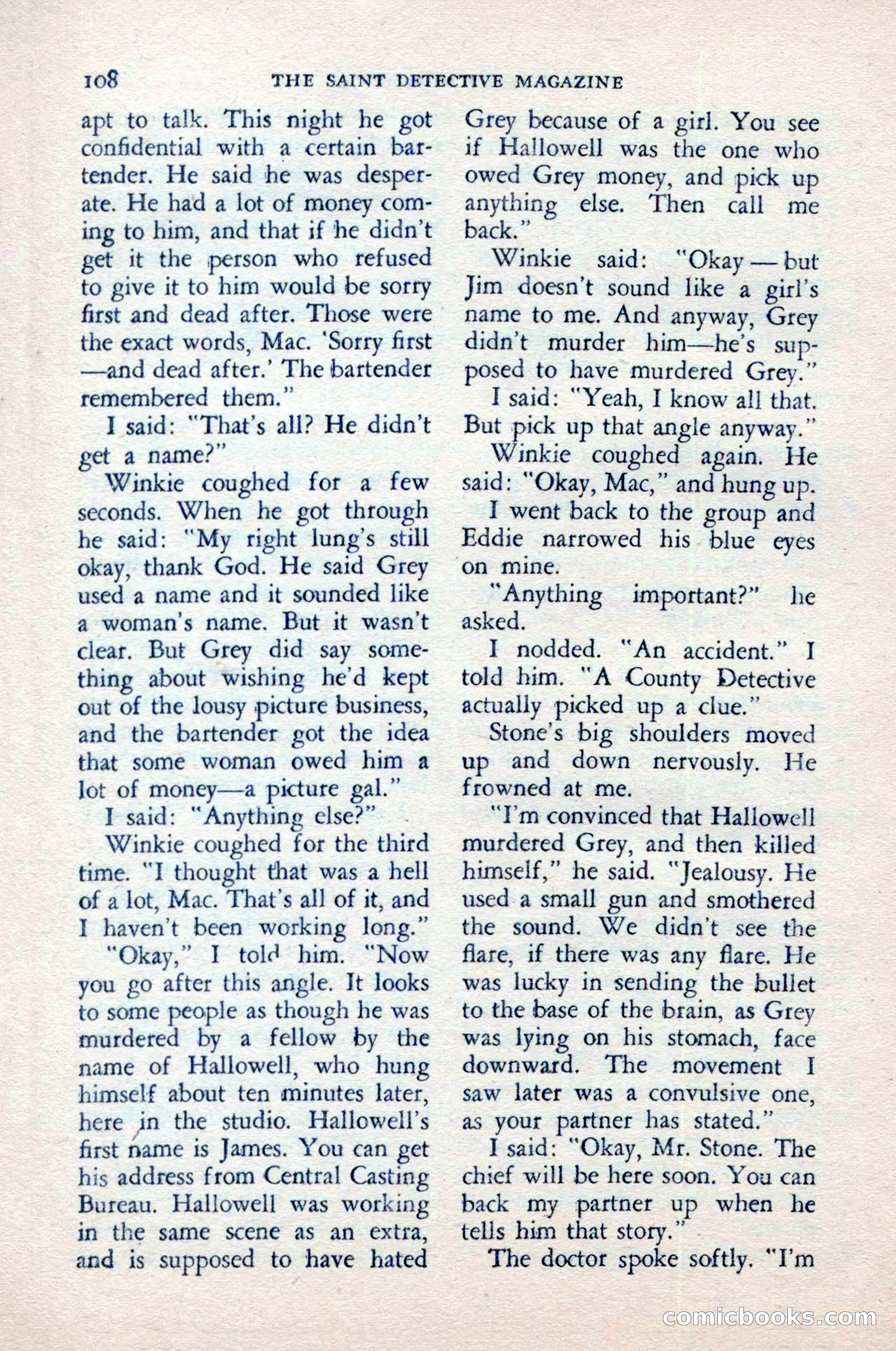 The Saint Detective Magazine — page 110 of 148