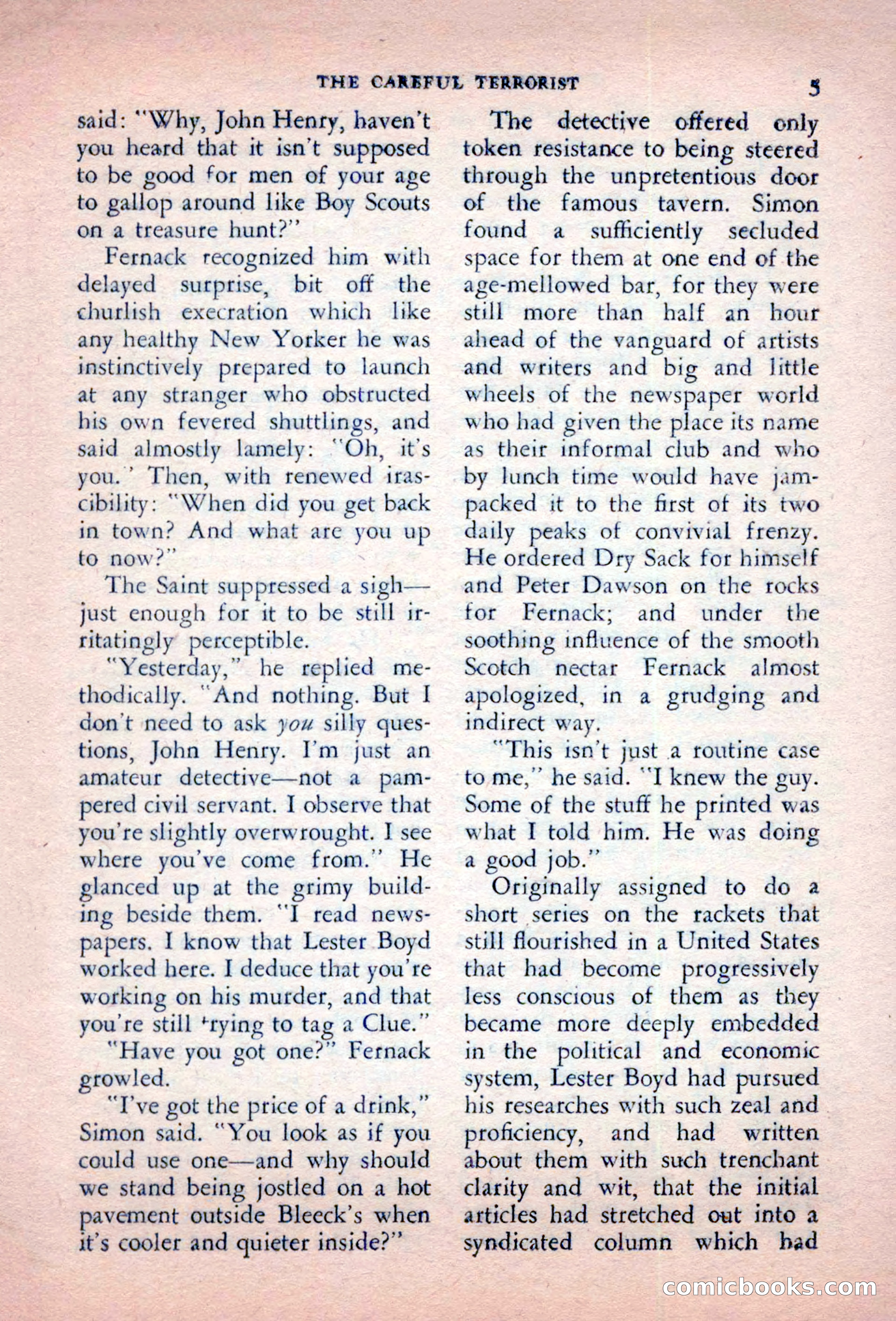 The Saint Detective Magazine, October 1956 — page 7 of 132