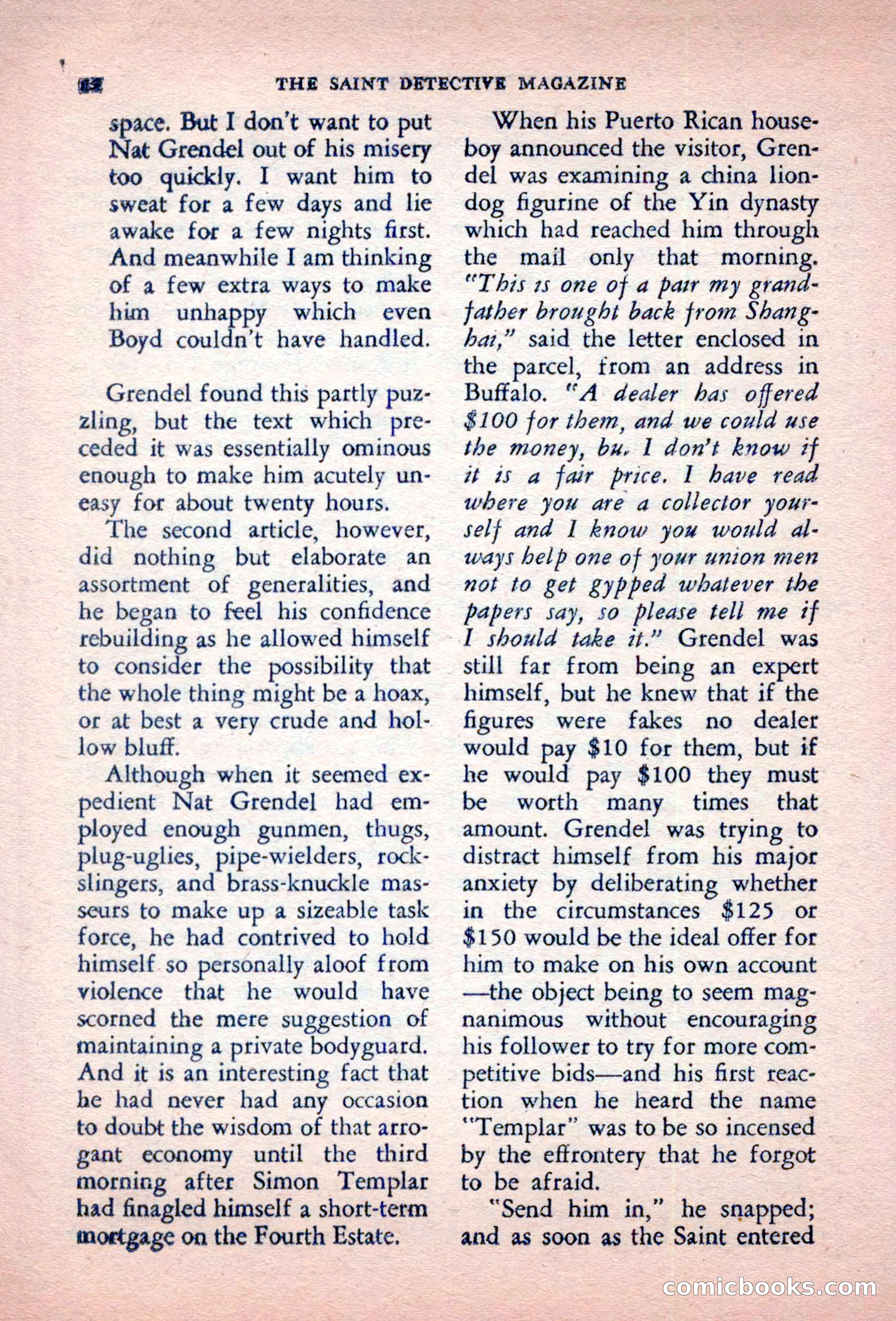 The Saint Detective Magazine, October 1956 — page 14 of 132