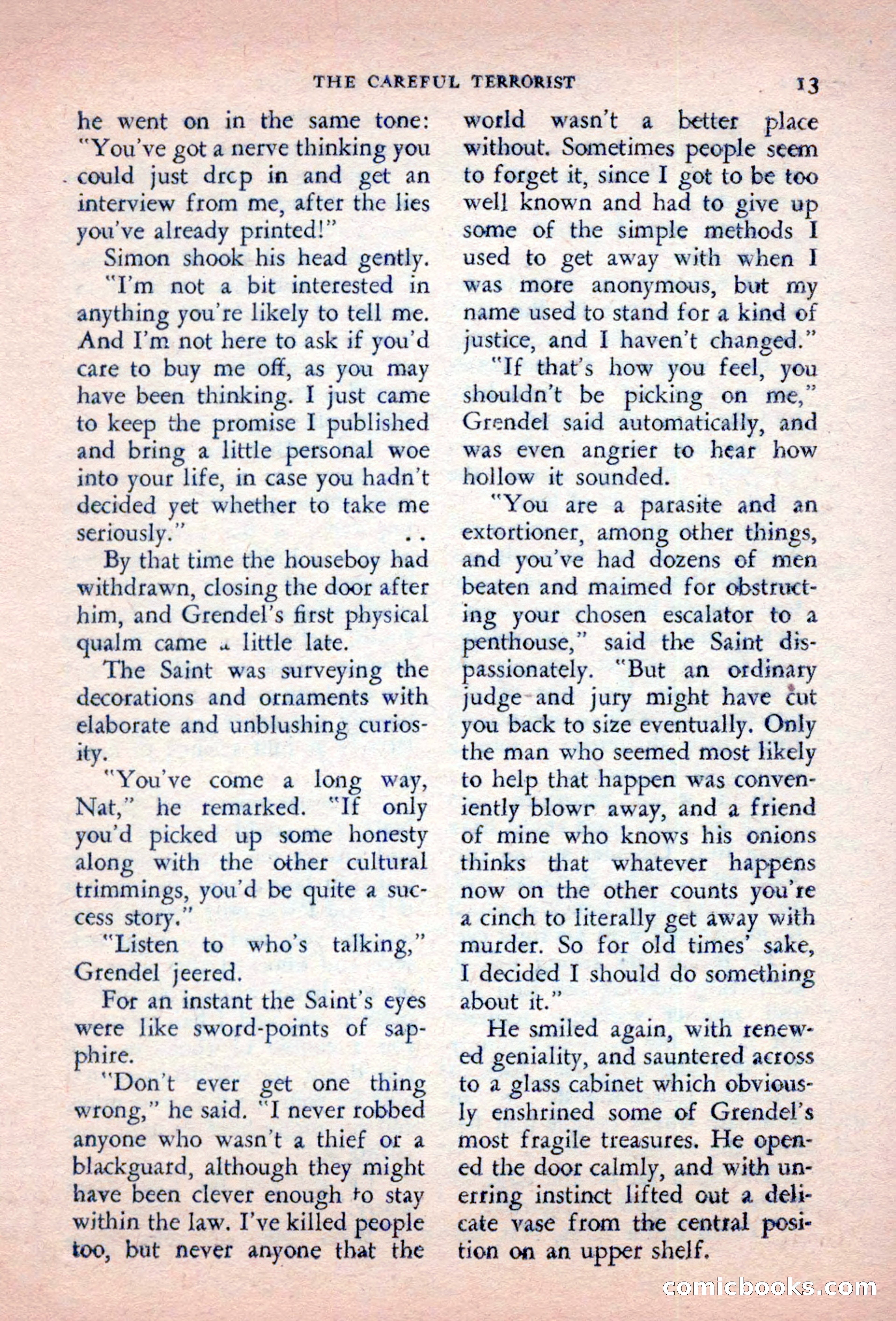 The Saint Detective Magazine, October 1956 — page 15 of 132
