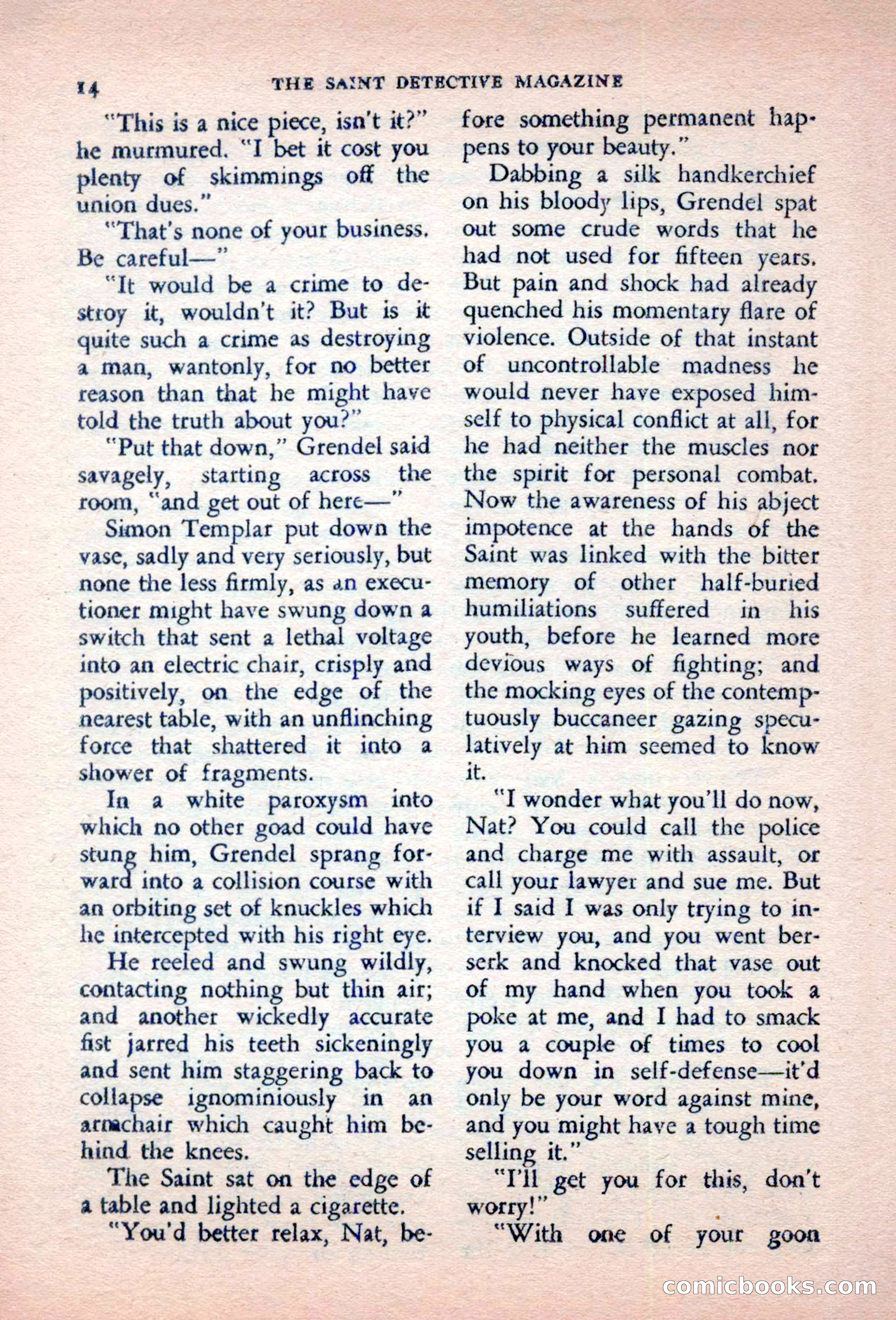 The Saint Detective Magazine, October 1956 — page 16 of 132