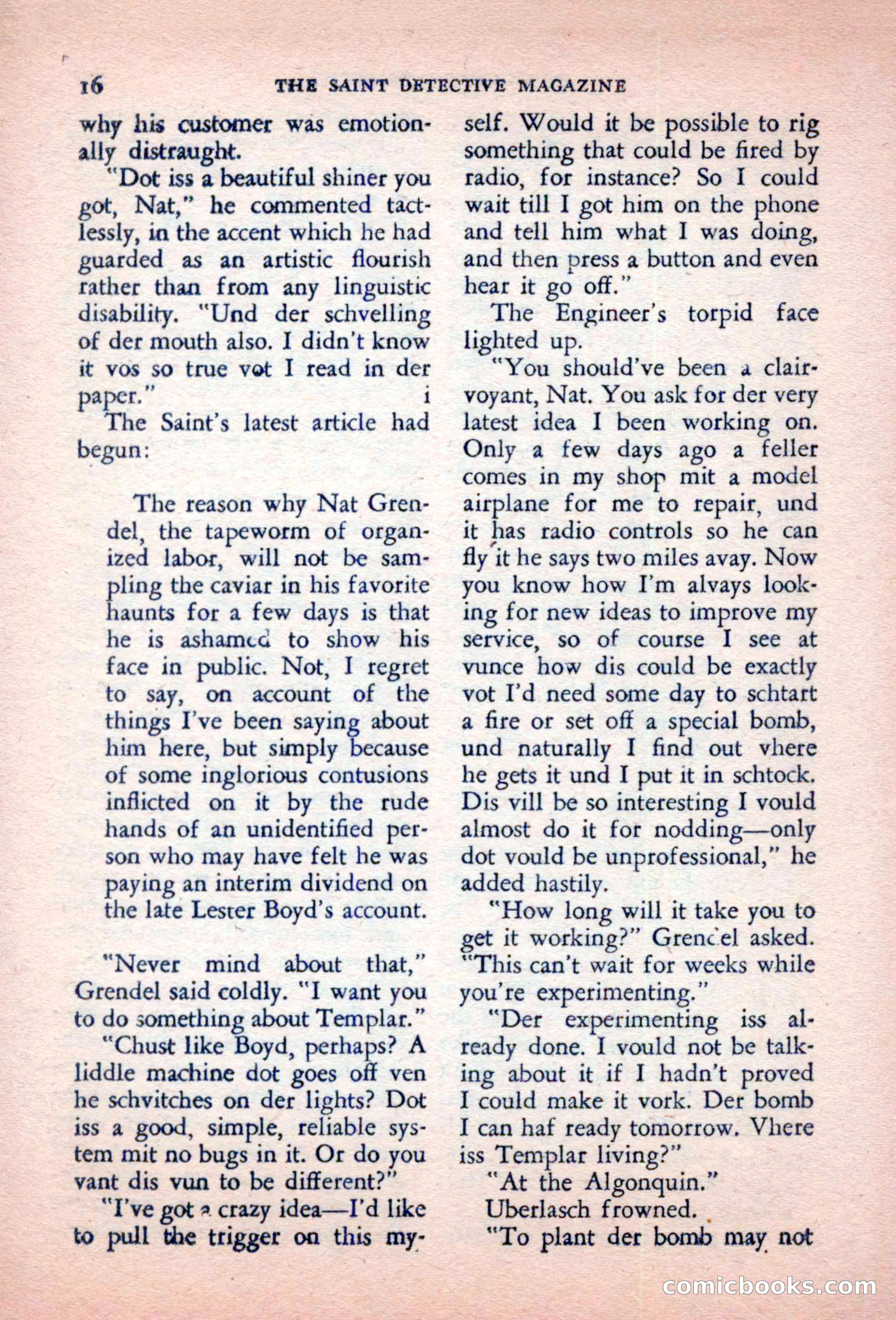 The Saint Detective Magazine, October 1956 — page 18 of 132