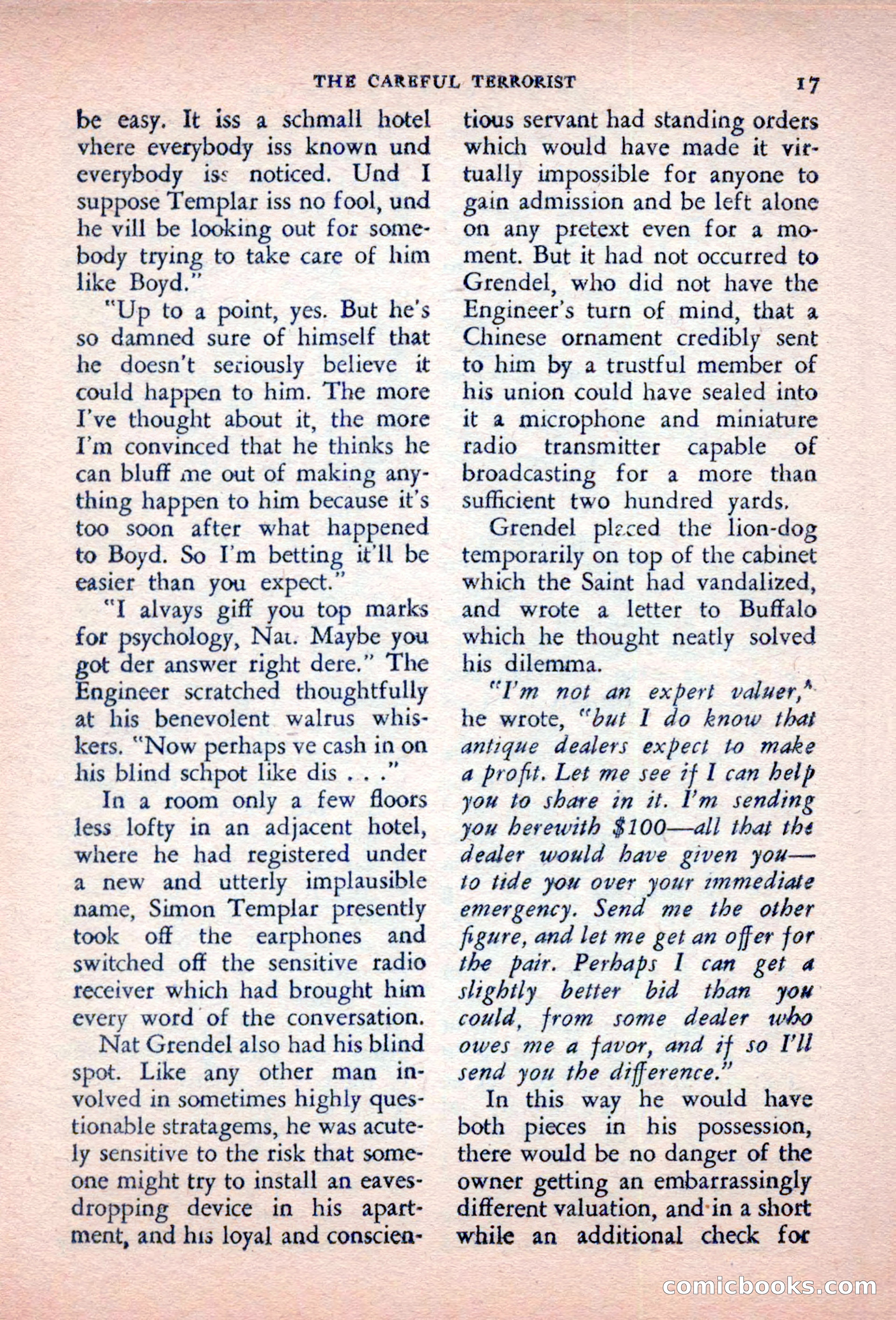 The Saint Detective Magazine, October 1956 — page 19 of 132