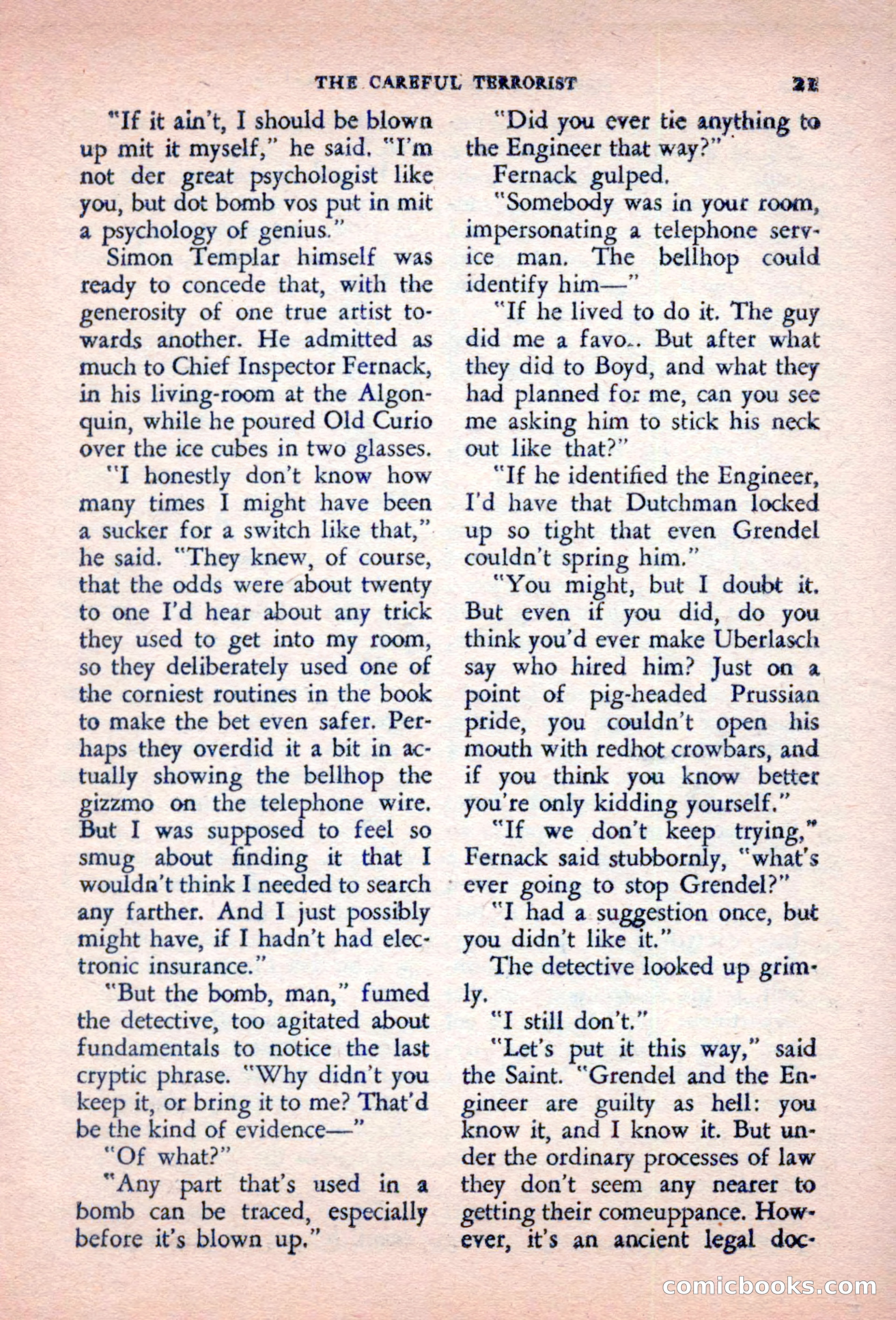 The Saint Detective Magazine, October 1956 — page 23 of 132