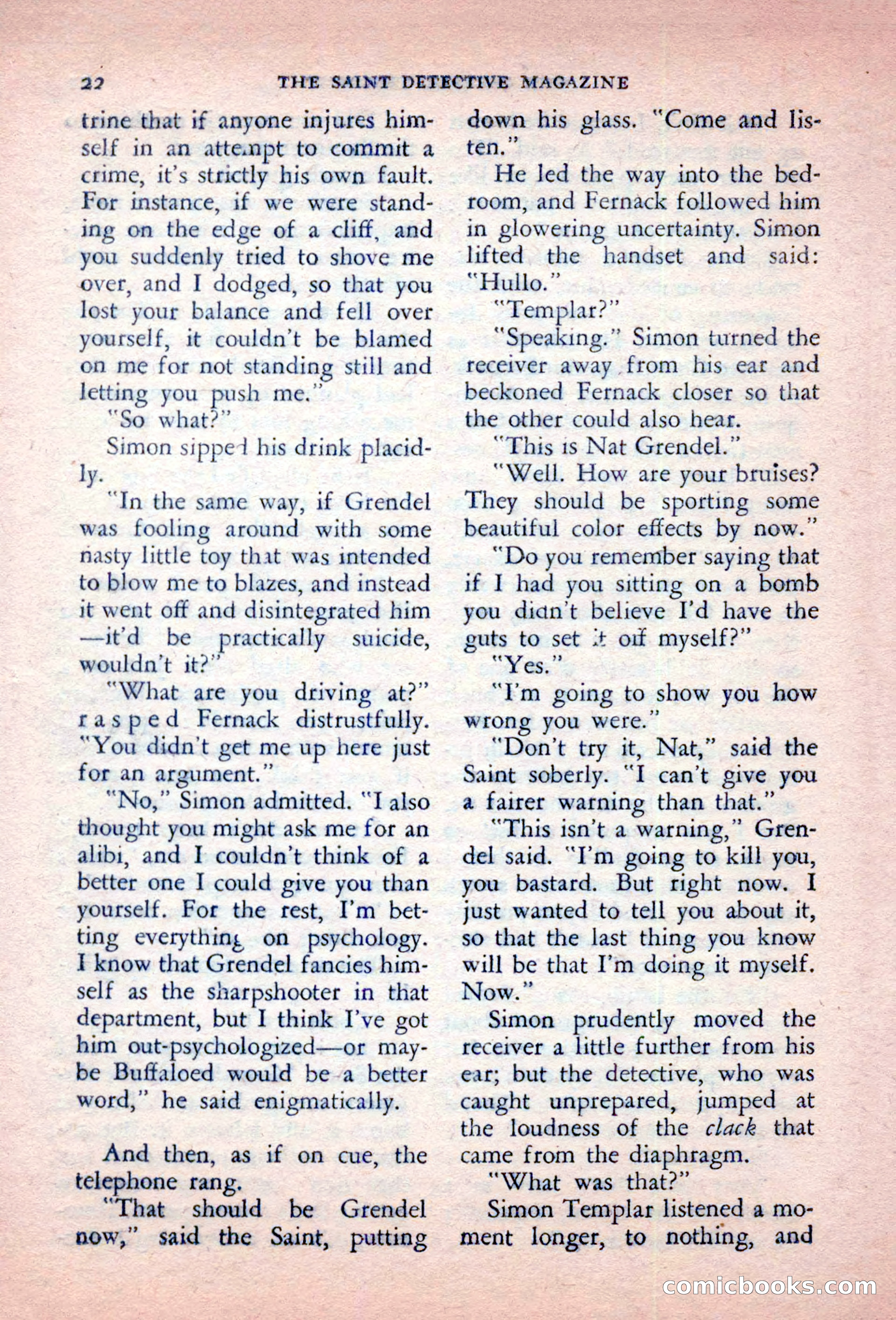 The Saint Detective Magazine, October 1956 — page 24 of 132