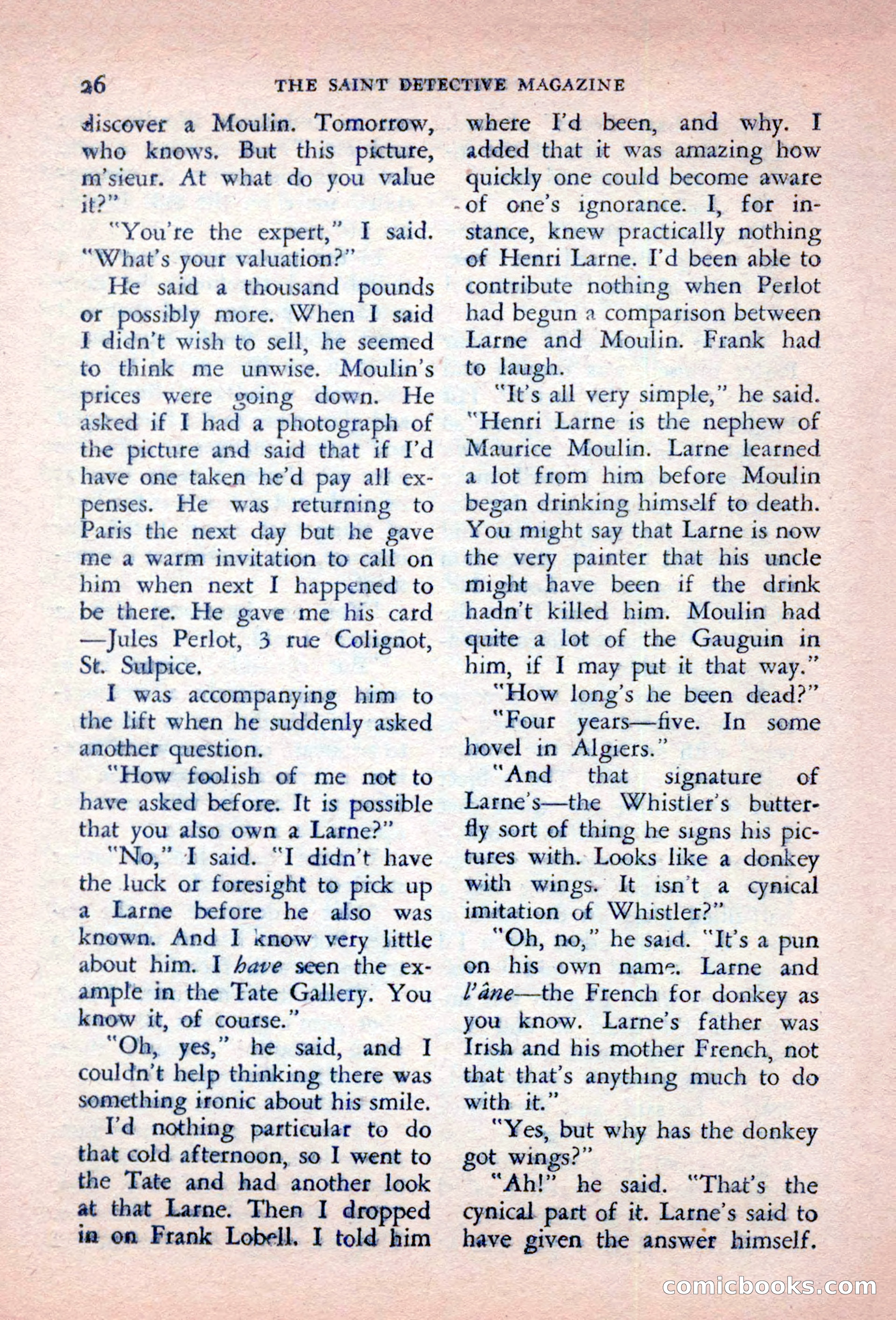 The Saint Detective Magazine, October 1956 — page 28 of 132