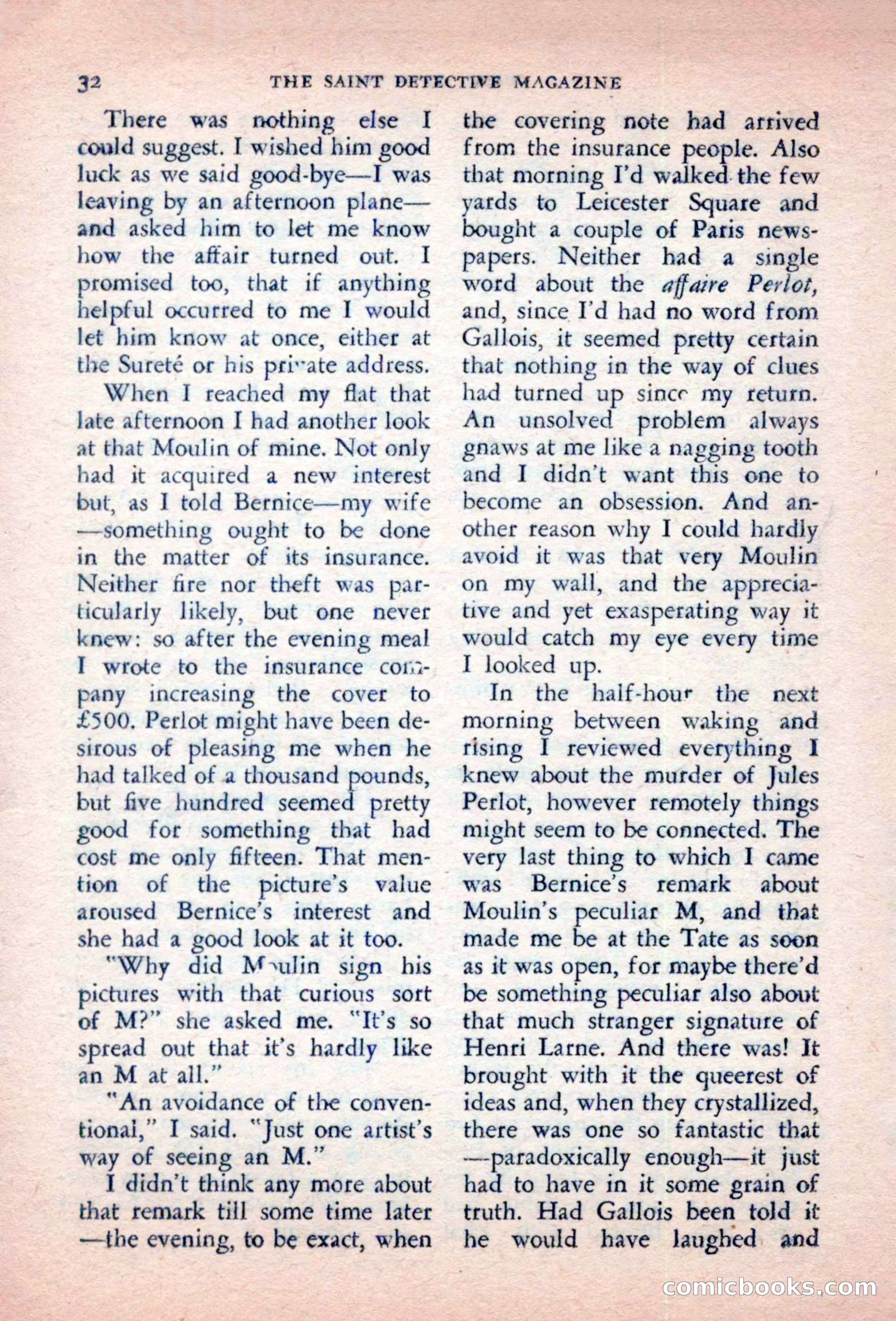 The Saint Detective Magazine, October 1956 — page 34 of 132