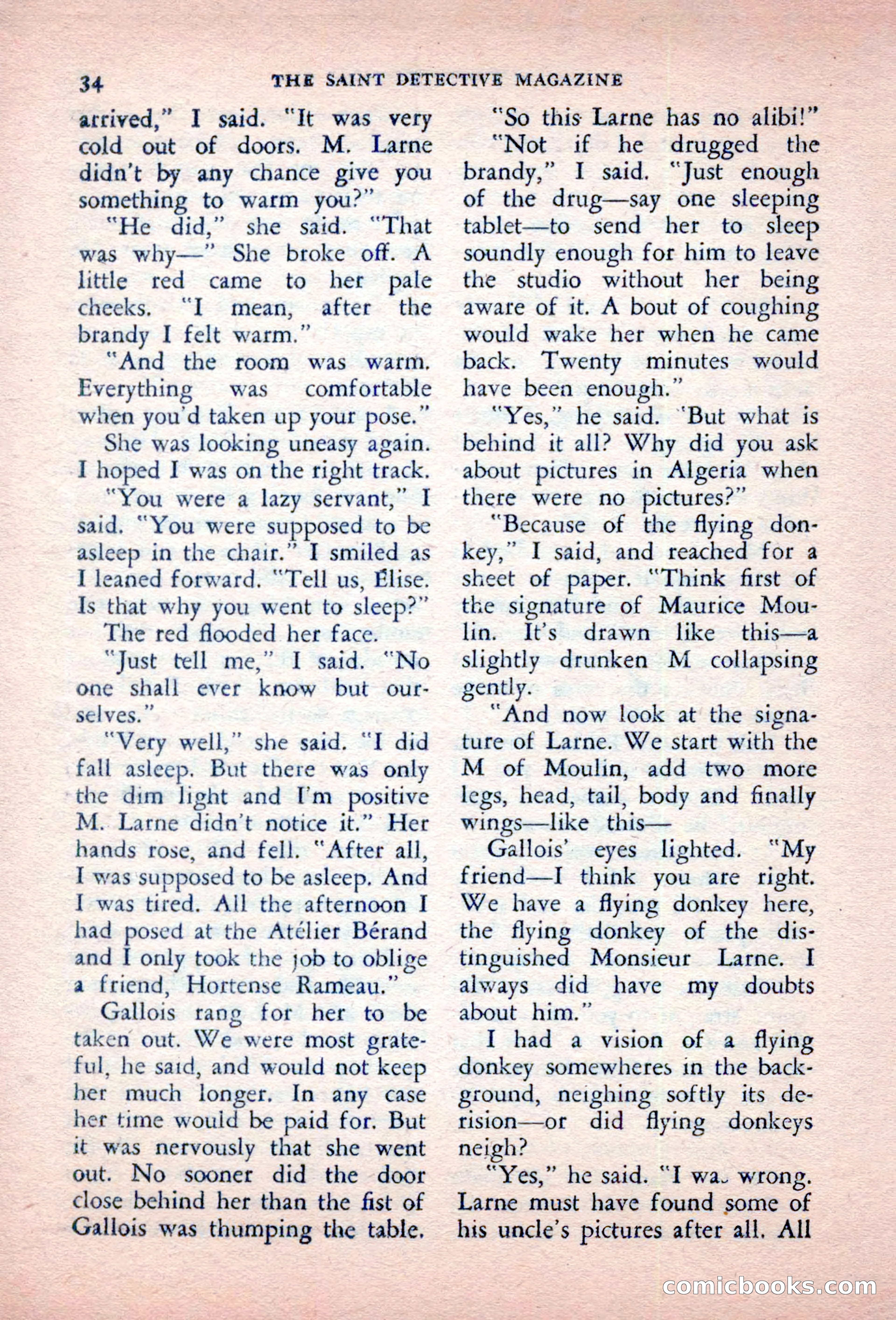 The Saint Detective Magazine, October 1956 — page 36 of 132