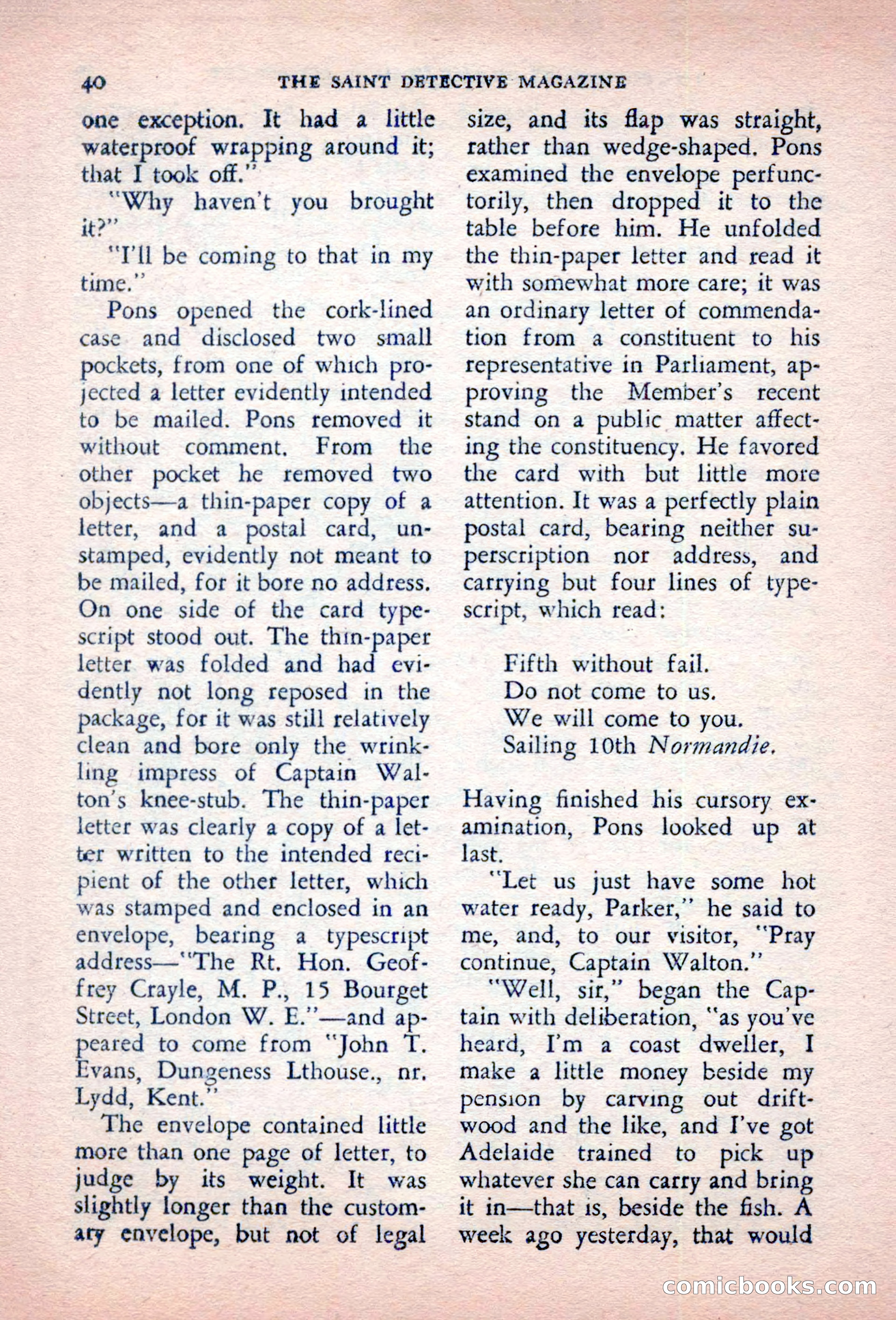 The Saint Detective Magazine, October 1956 — page 42 of 132