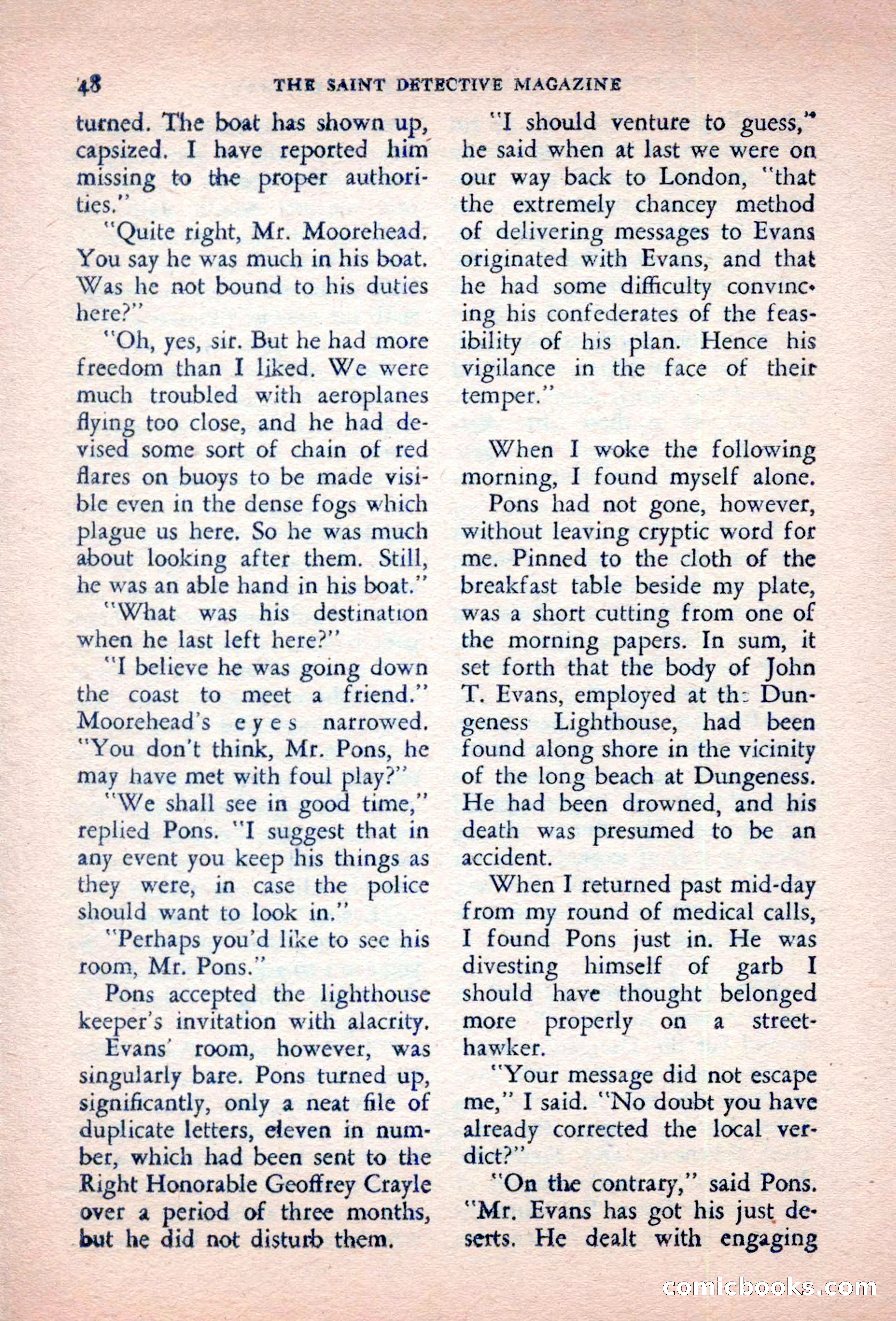 The Saint Detective Magazine, October 1956 — page 50 of 132