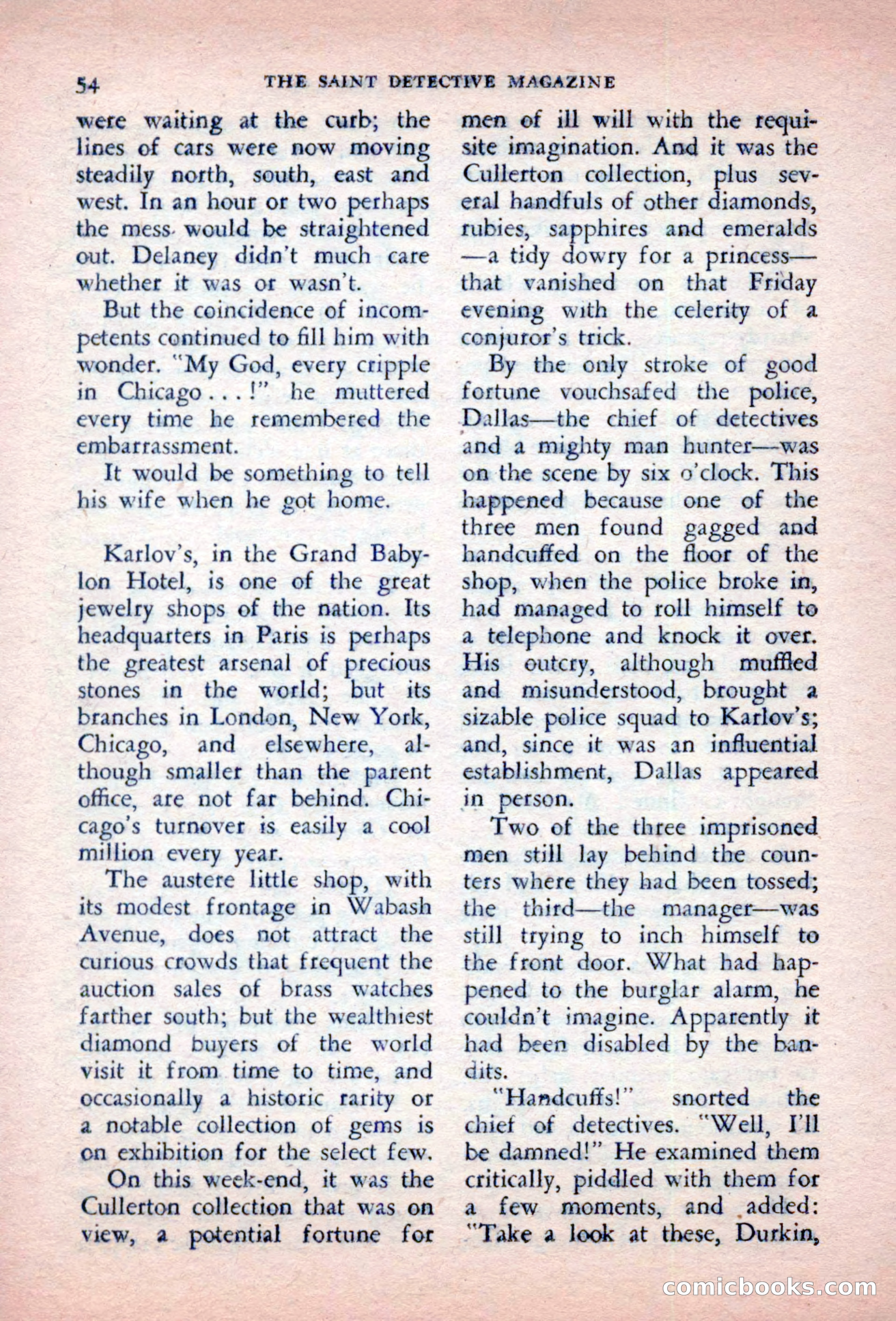 The Saint Detective Magazine, October 1956 — page 56 of 132