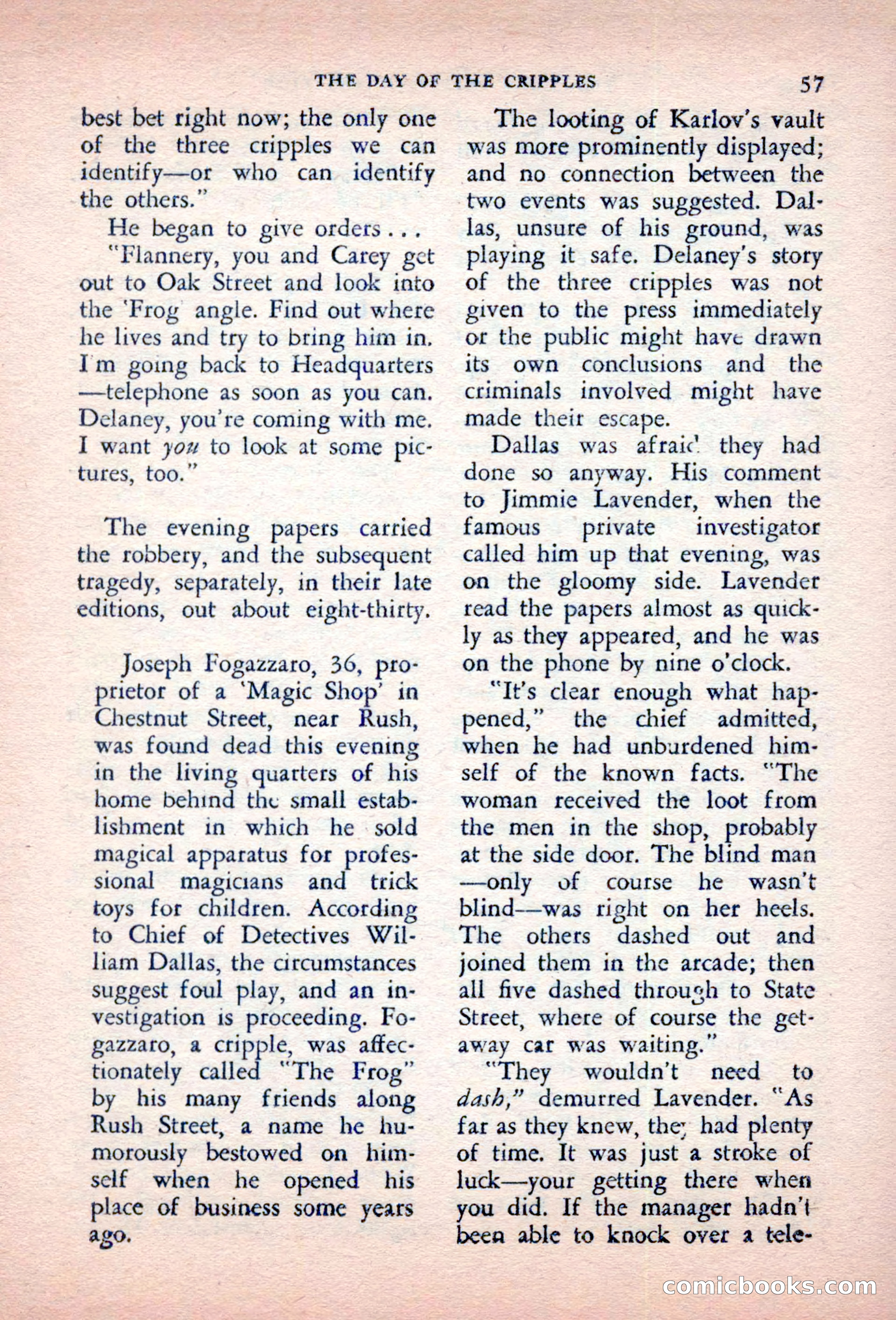 The Saint Detective Magazine, October 1956 — page 59 of 132