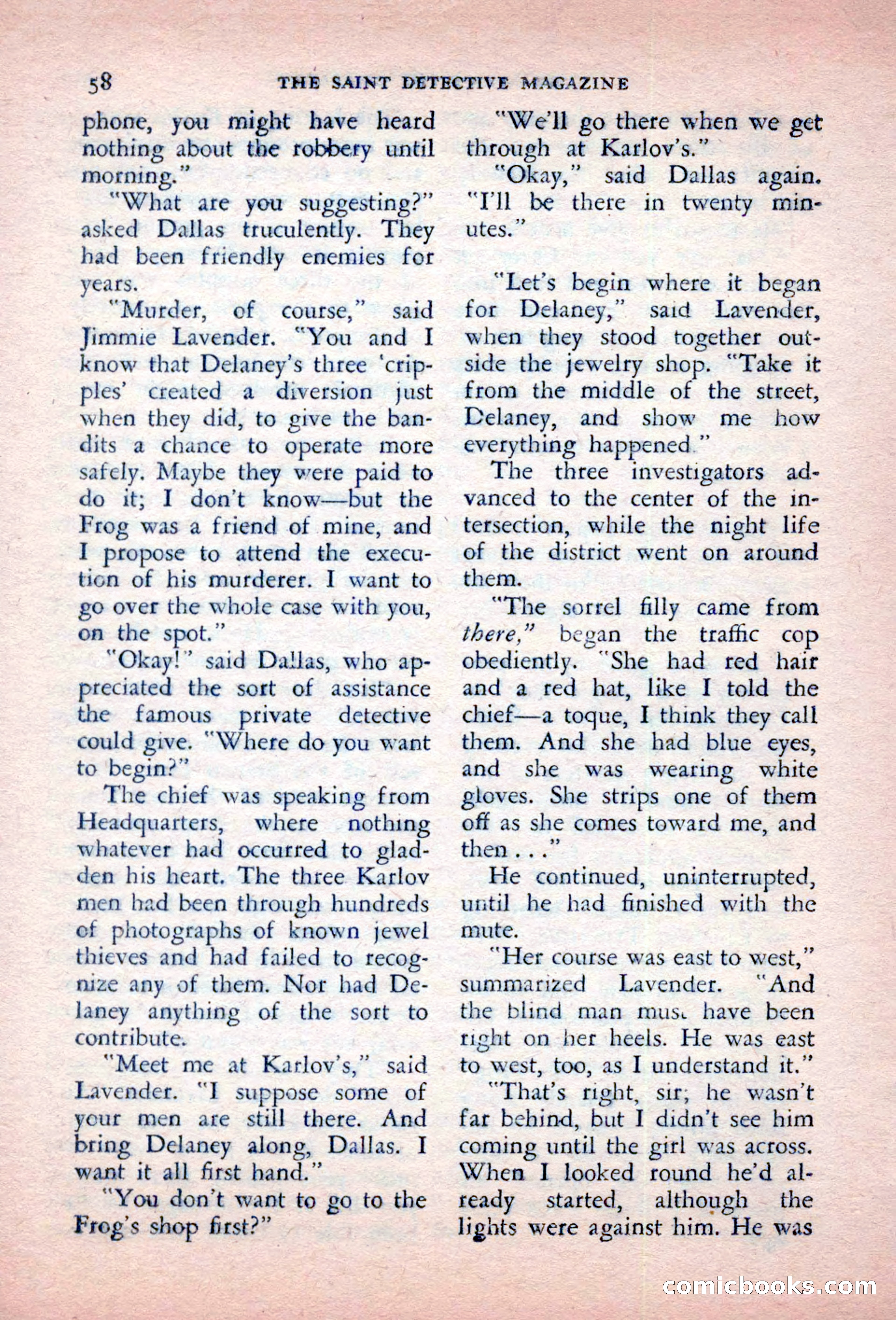 The Saint Detective Magazine, October 1956 — page 60 of 132