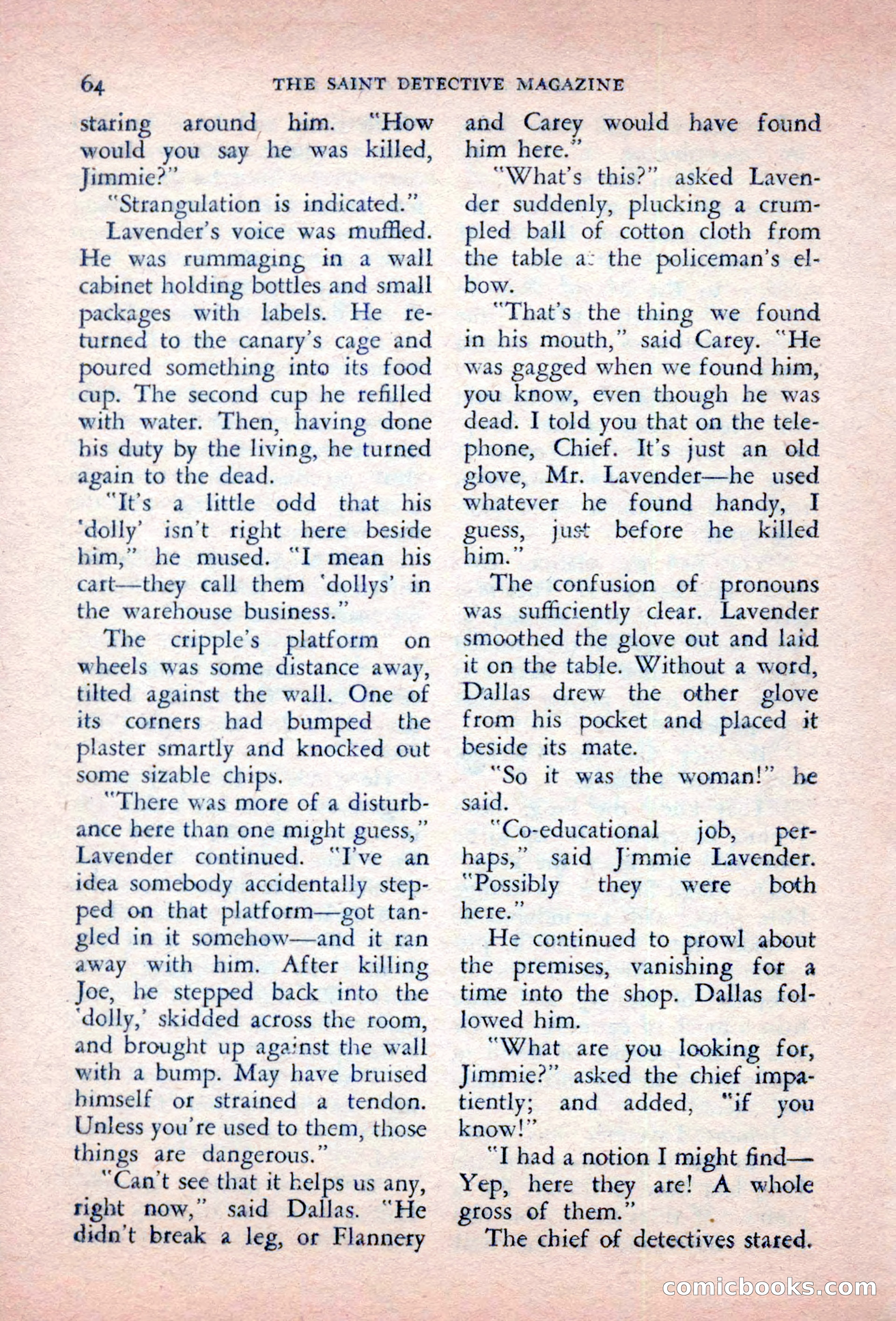 The Saint Detective Magazine, October 1956 — page 66 of 132