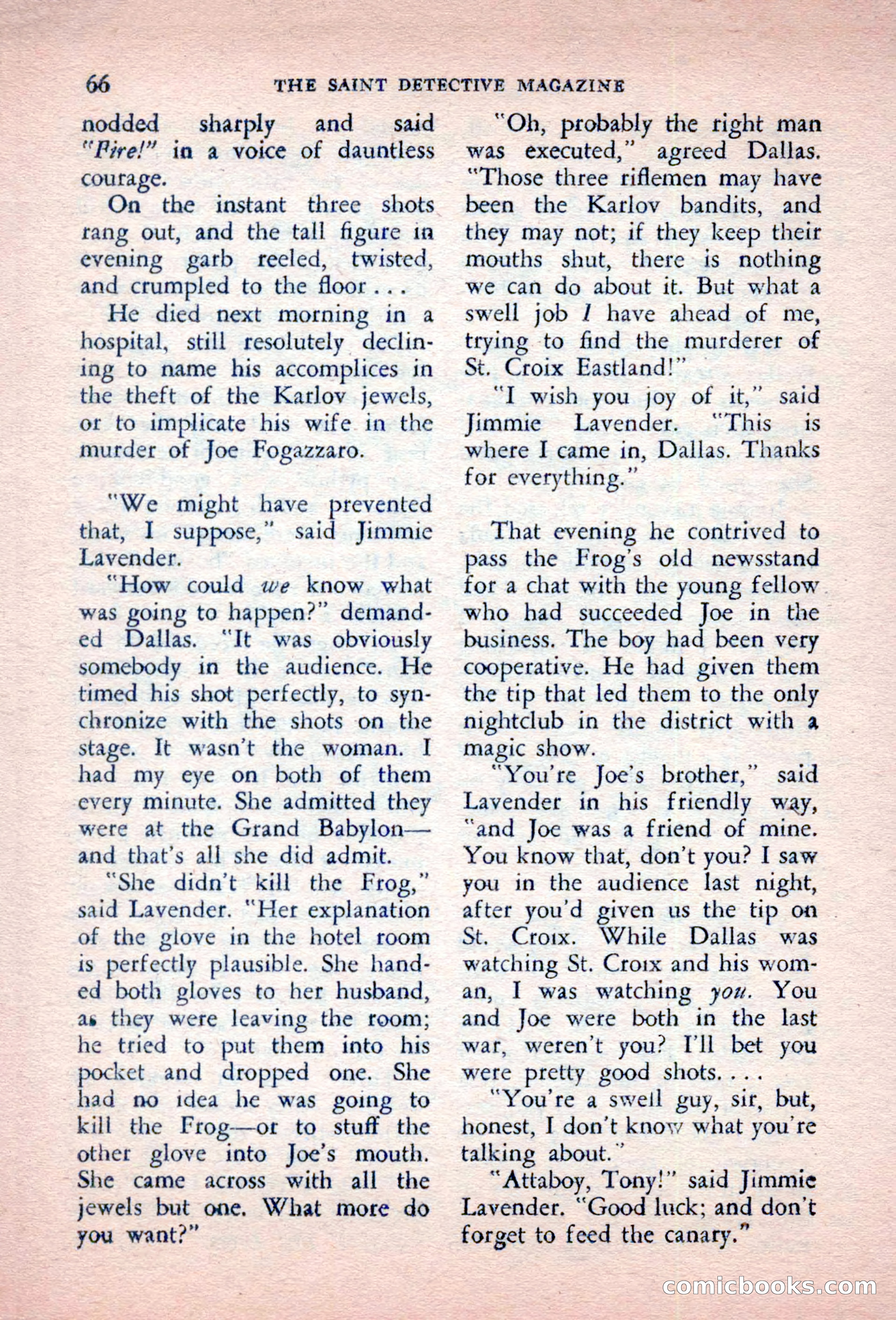The Saint Detective Magazine, October 1956 — page 68 of 132