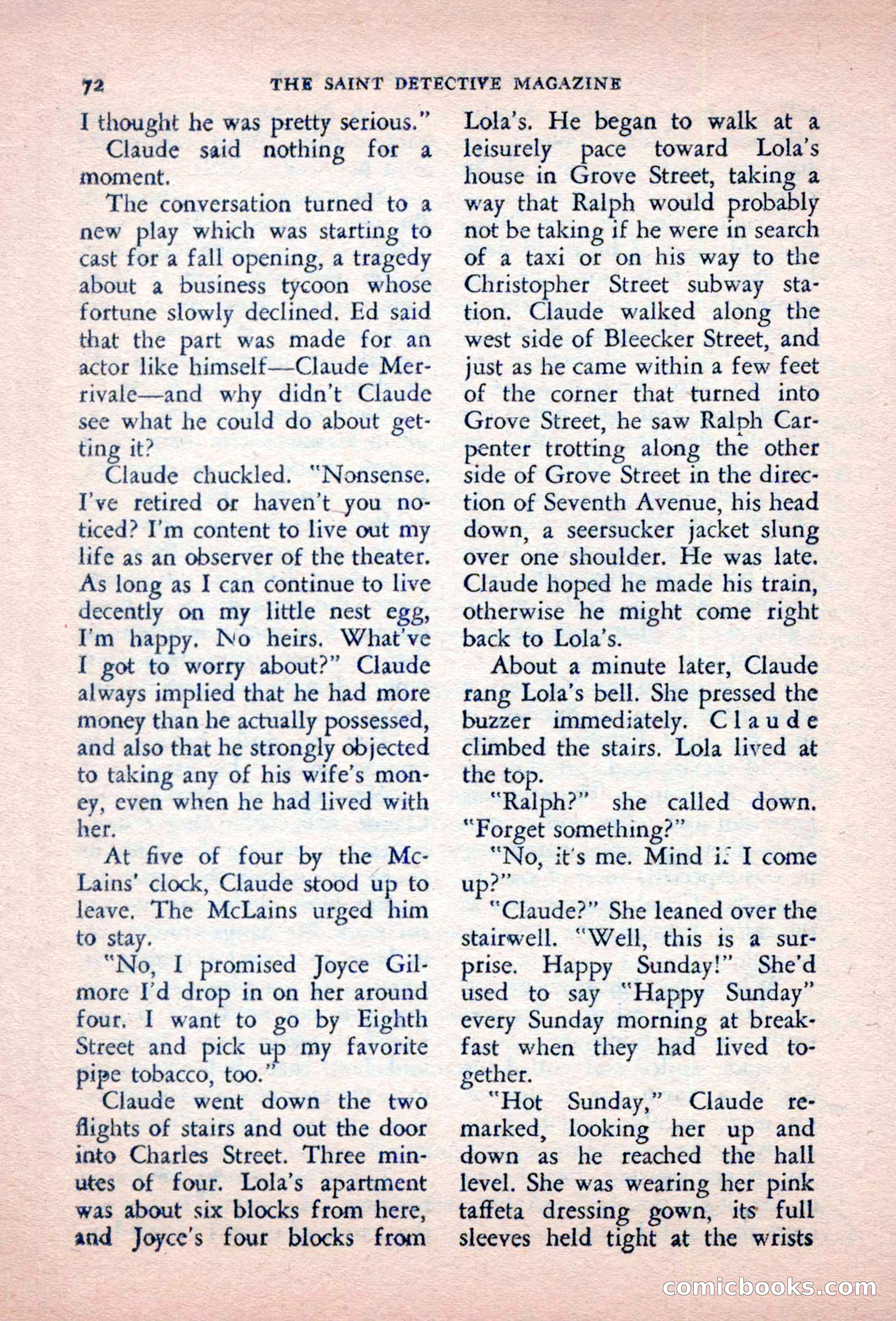 The Saint Detective Magazine, October 1956 — page 74 of 132