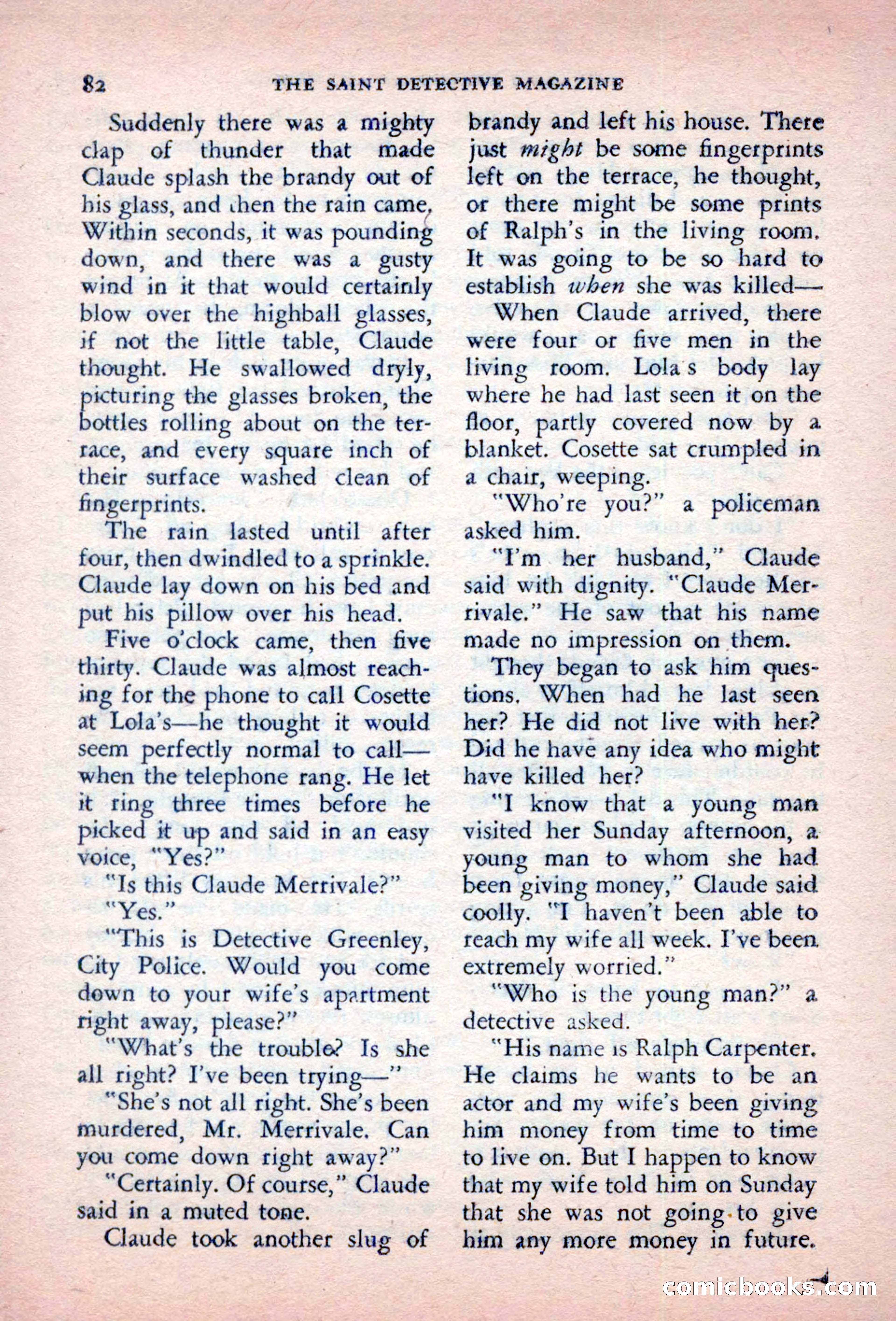 The Saint Detective Magazine, October 1956 — page 84 of 132
