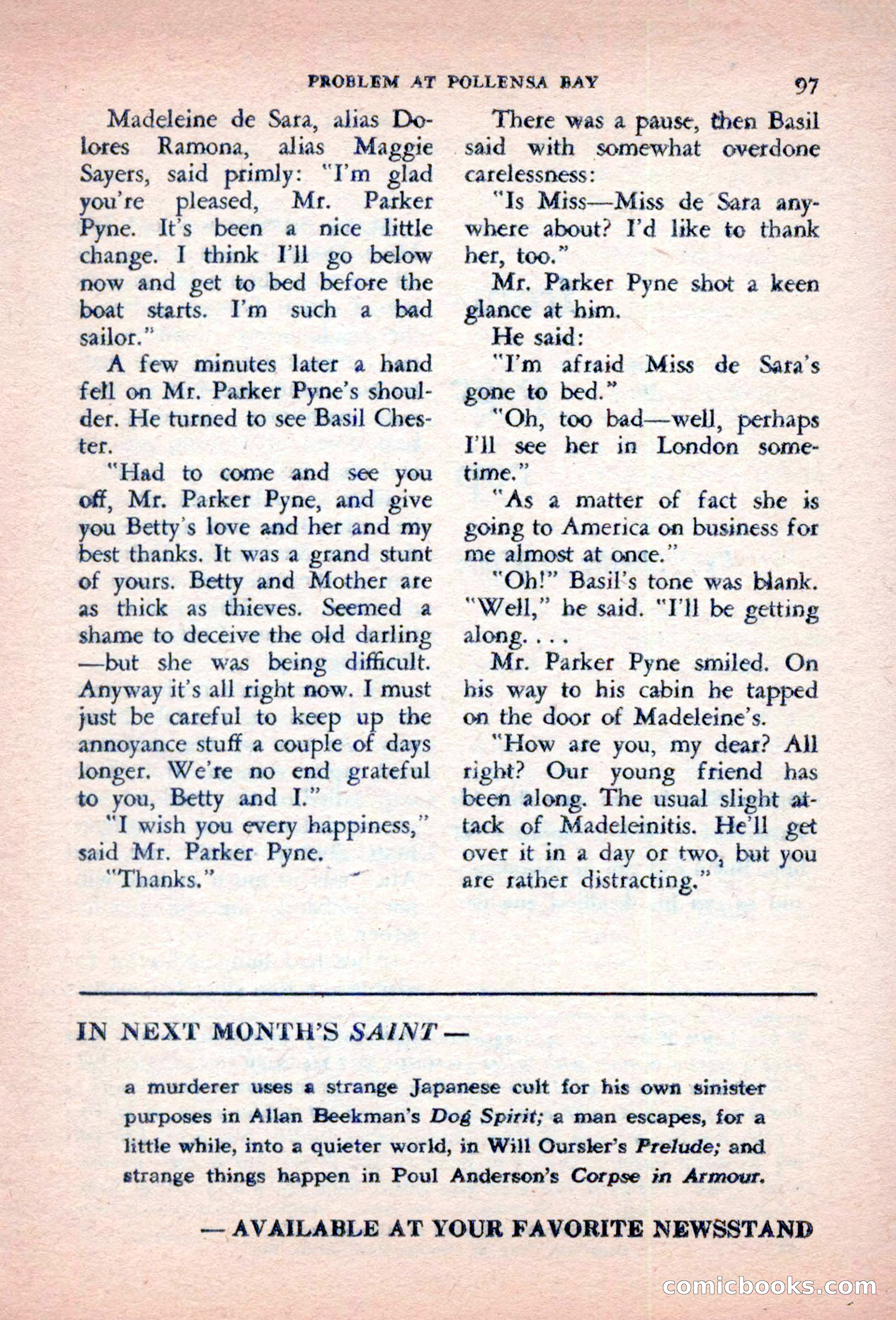The Saint Detective Magazine, October 1956 — page 99 of 132
