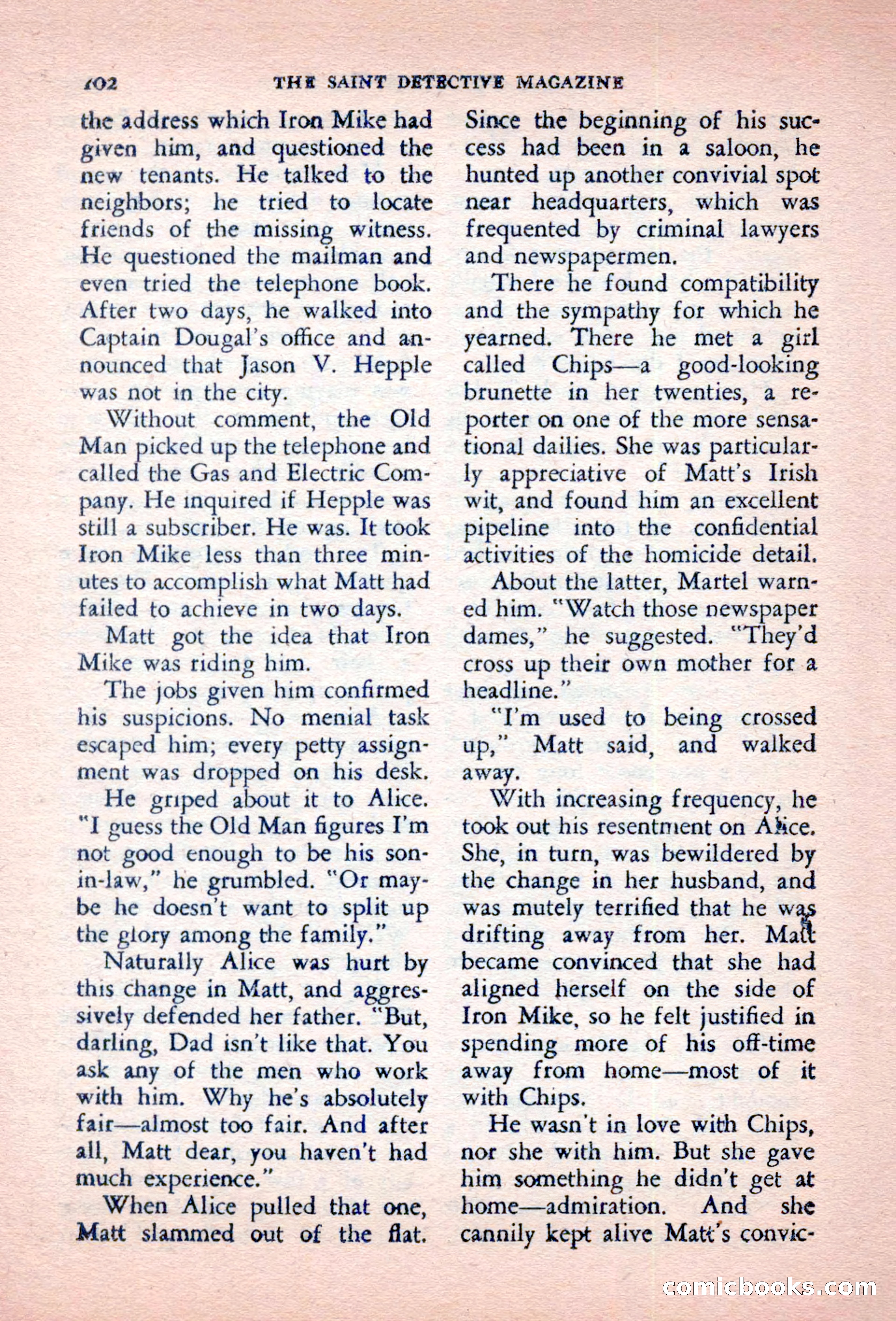 The Saint Detective Magazine, October 1956 — page 104 of 132