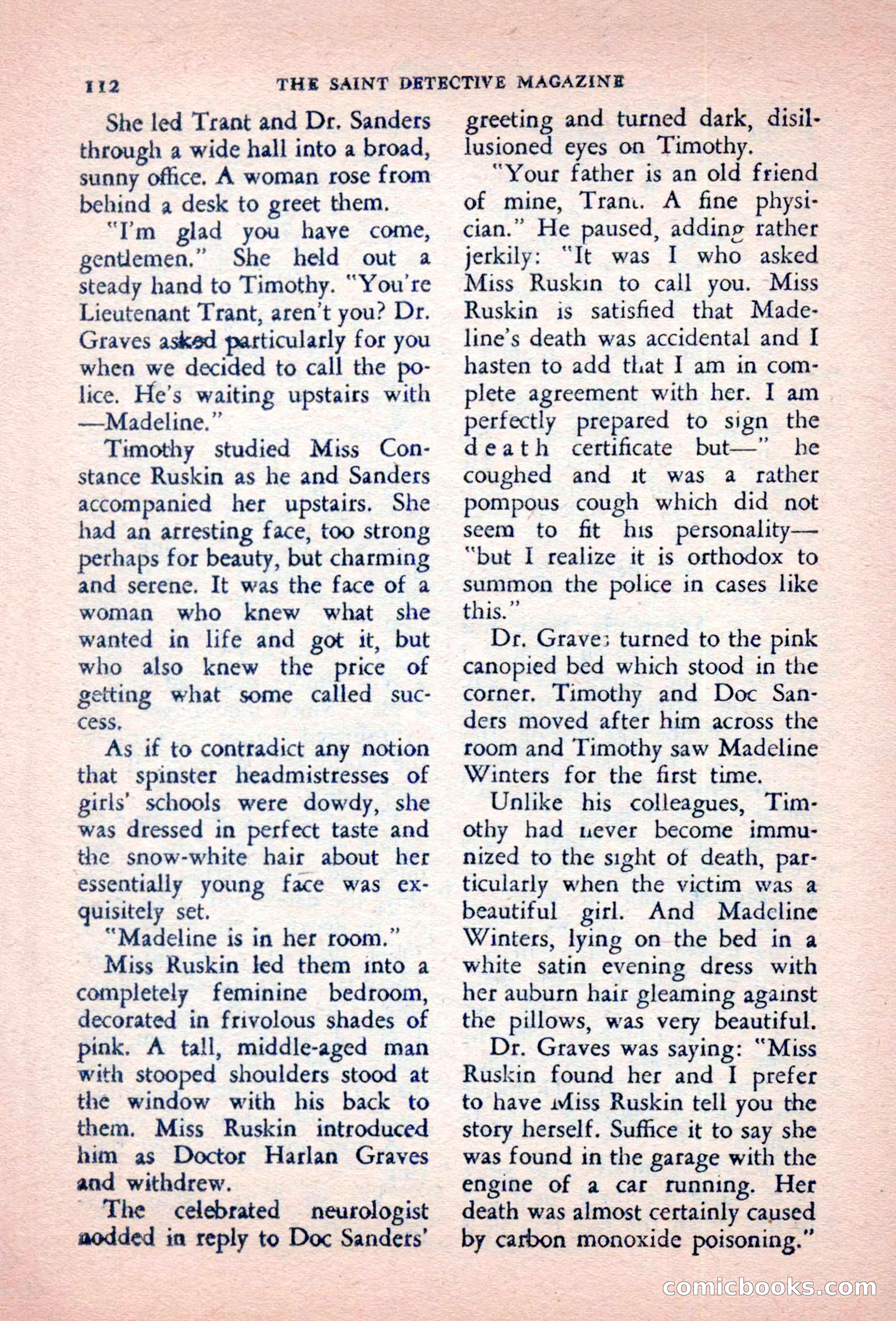 The Saint Detective Magazine, October 1956 — page 114 of 132