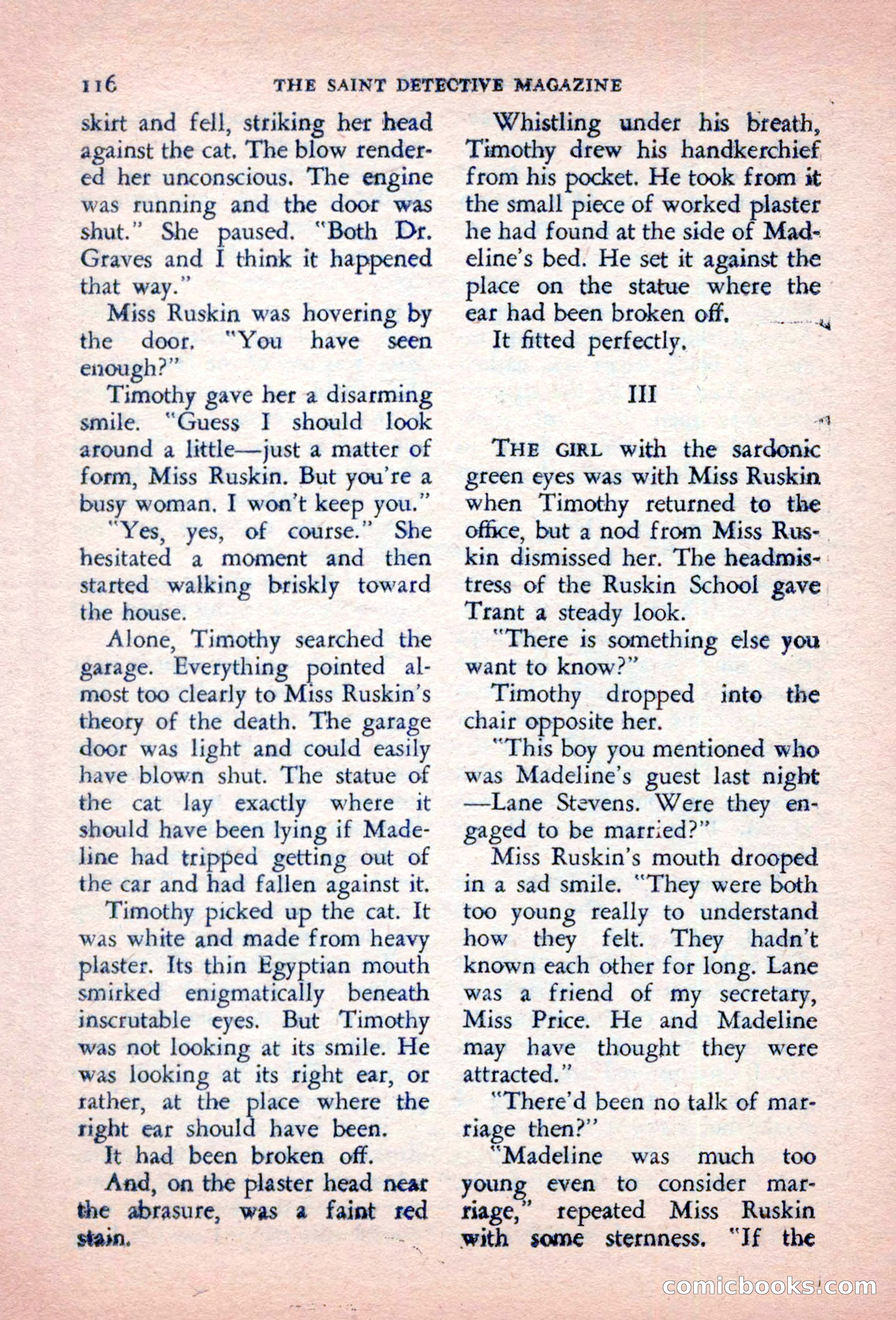 The Saint Detective Magazine, October 1956 — page 118 of 132