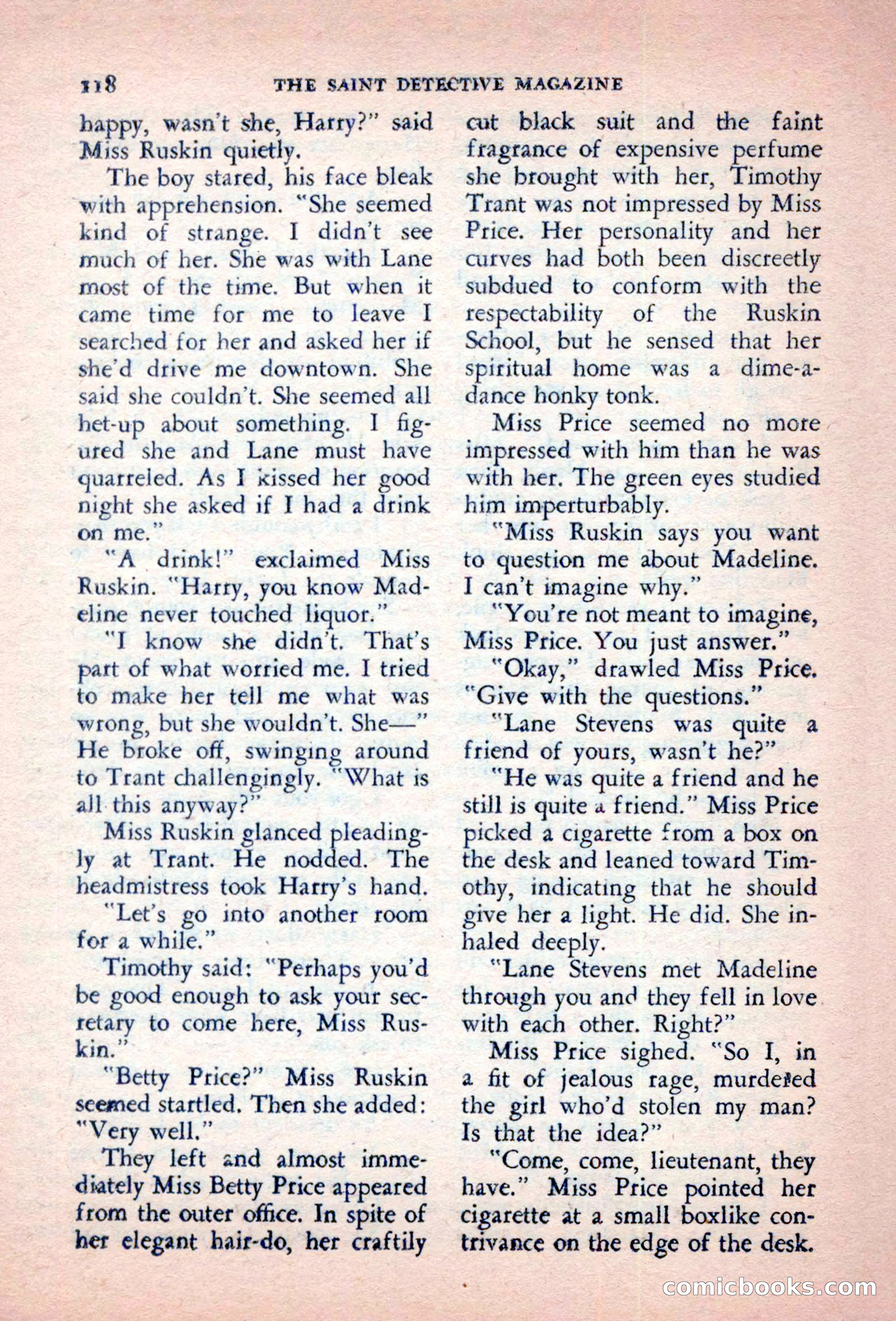 The Saint Detective Magazine, October 1956 — page 120 of 132