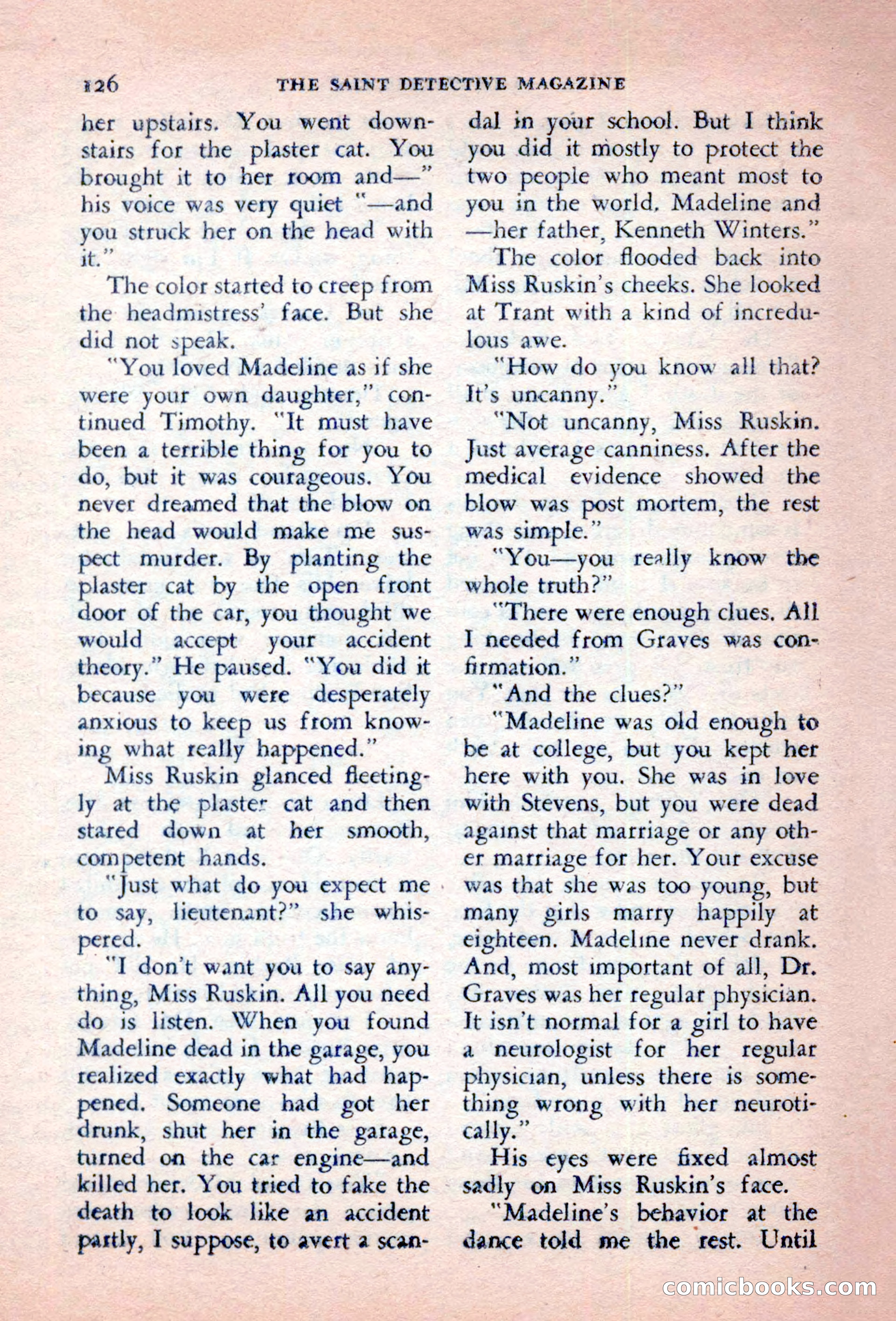 The Saint Detective Magazine, October 1956 — page 128 of 132