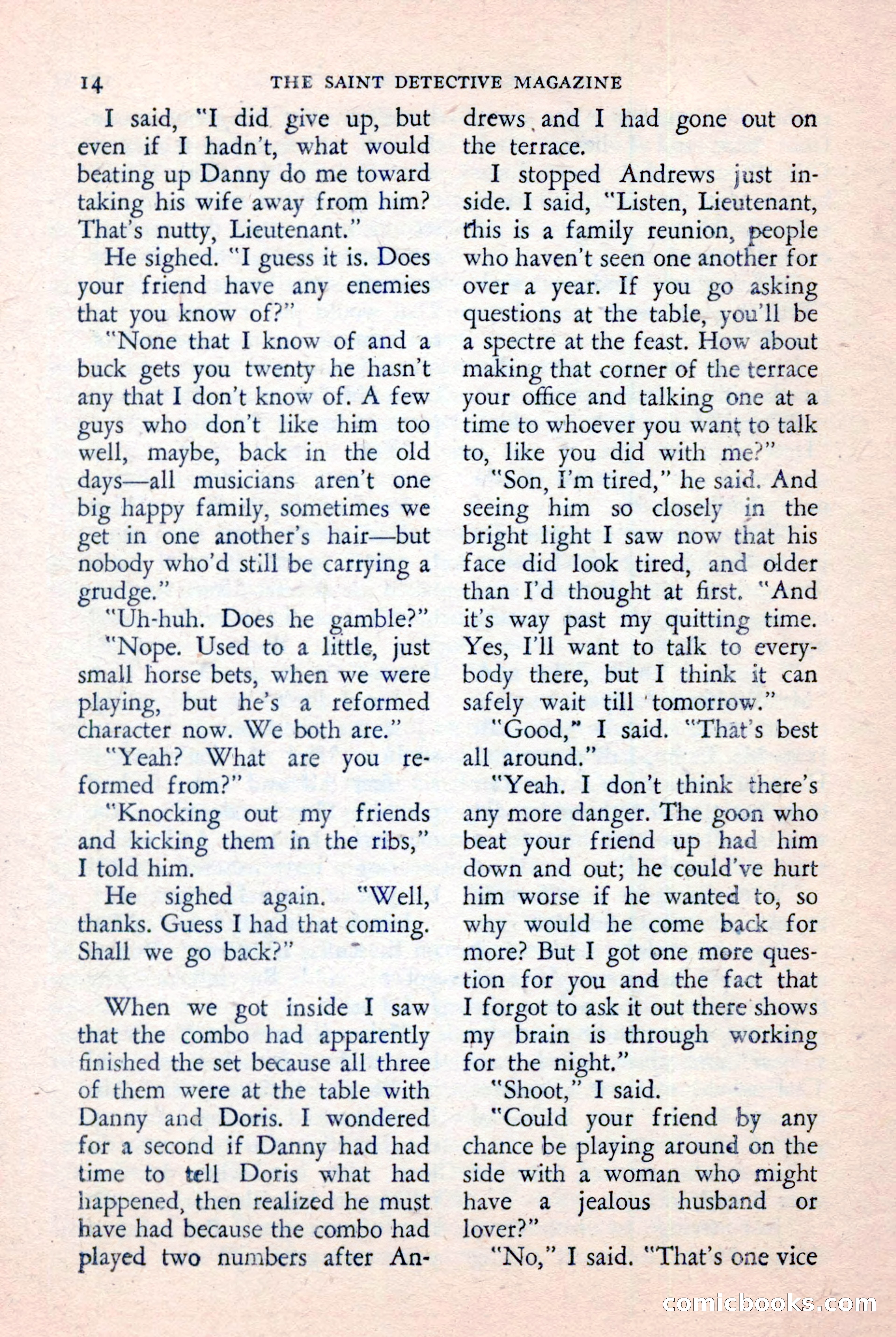 The Saint Detective Magazine, January 1957 — page 16 of 148