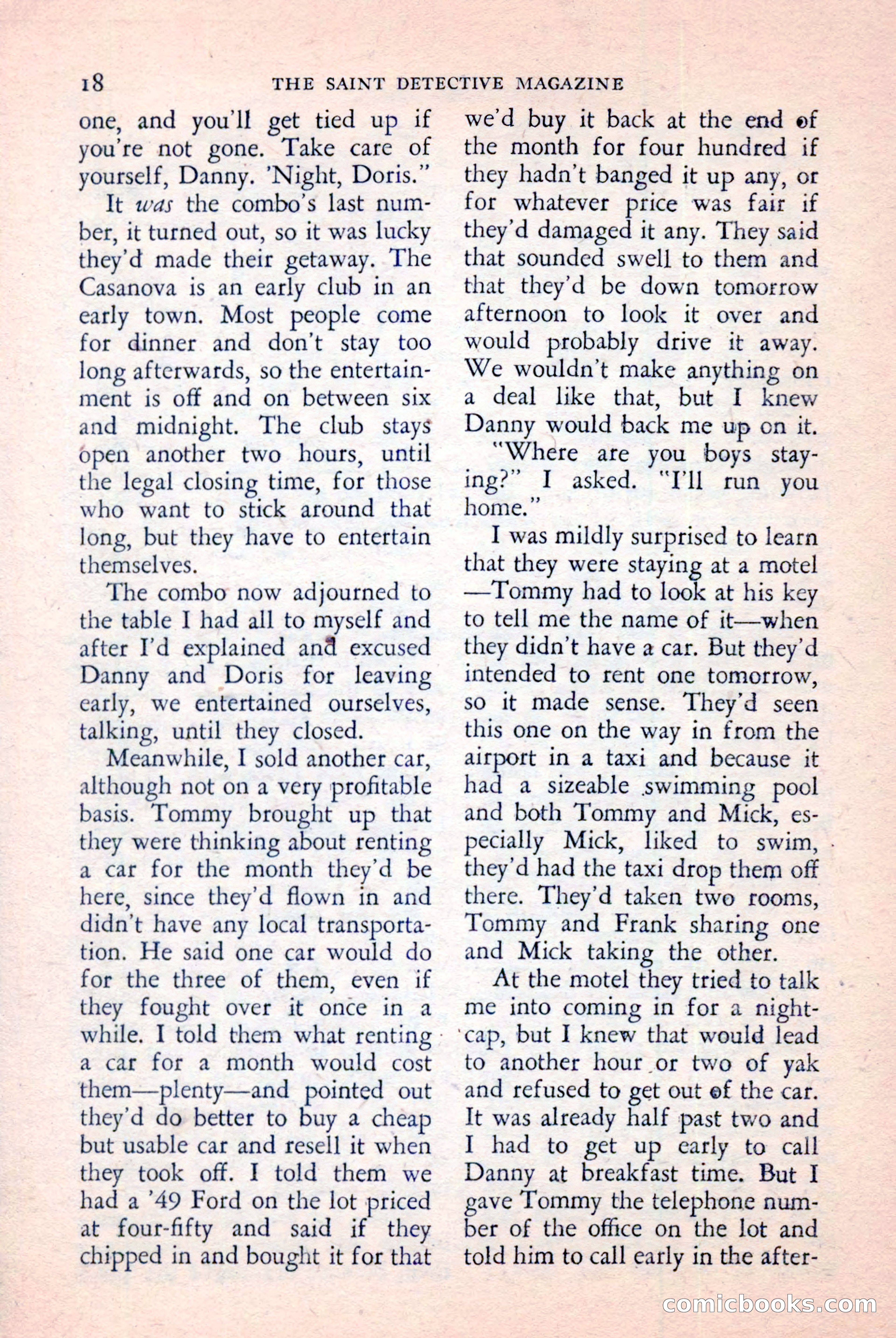 The Saint Detective Magazine, January 1957 — page 20 of 148