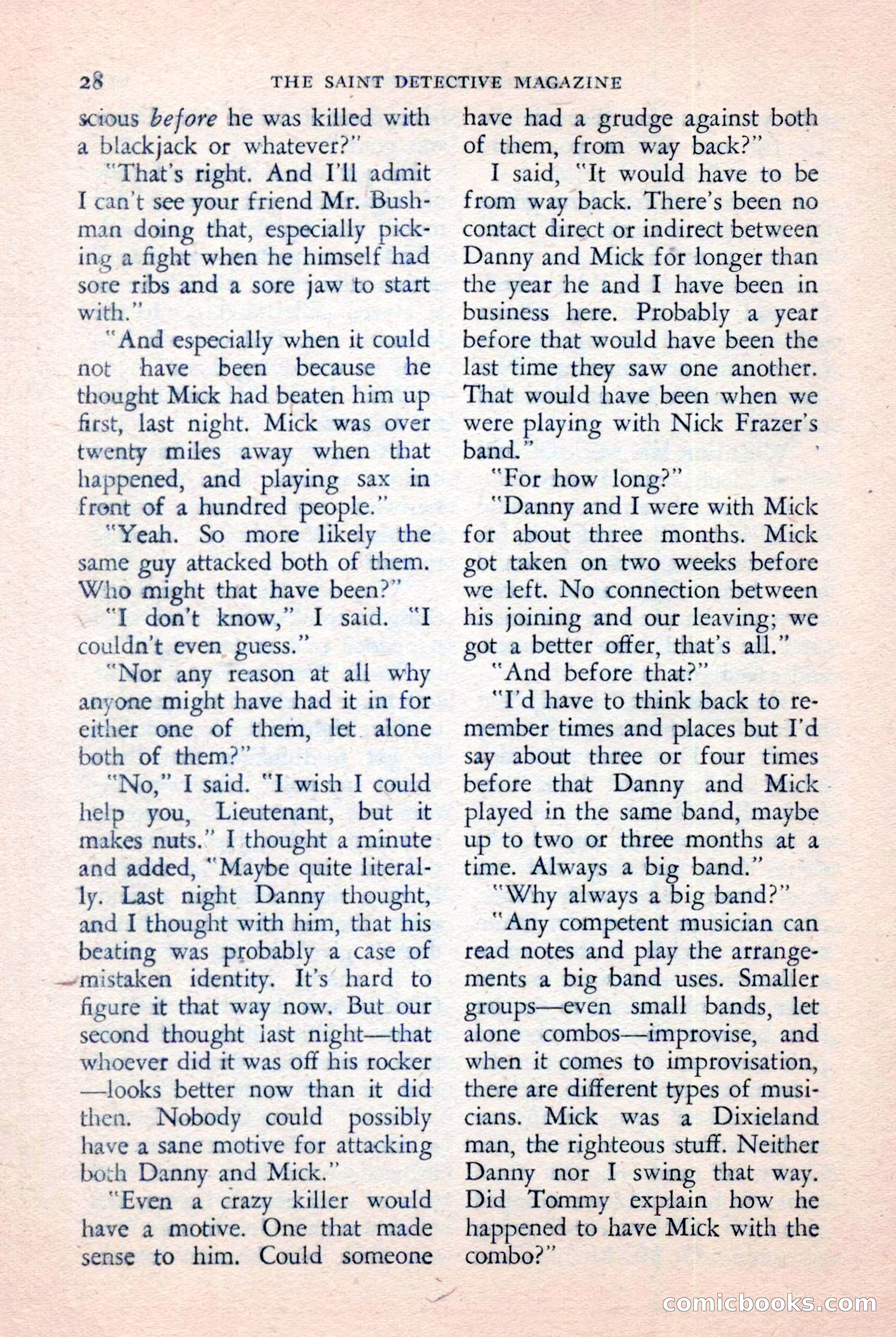 The Saint Detective Magazine, January 1957 — page 30 of 148